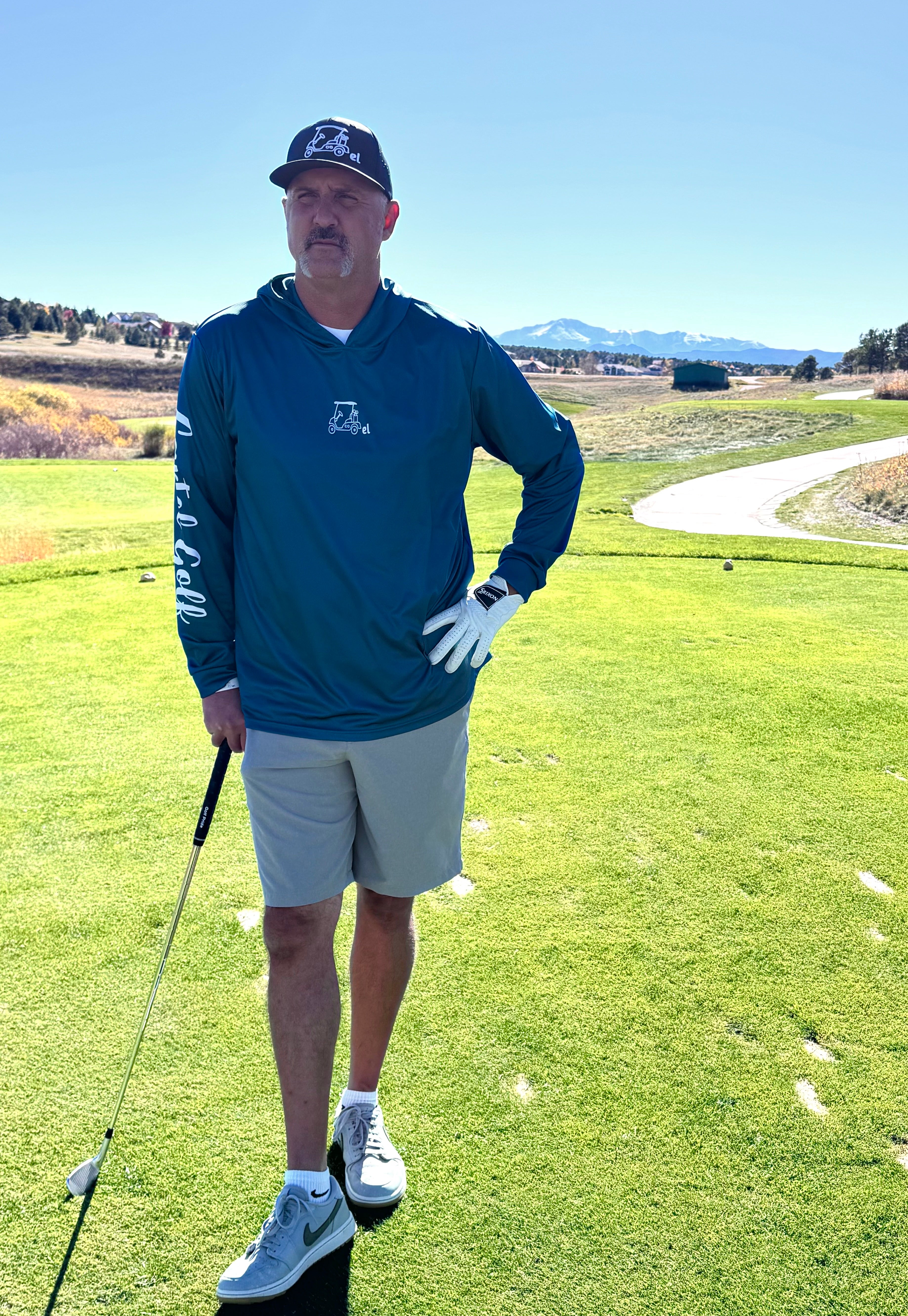 Lightweight Long Sleeve Hooded Shirt "Teal"