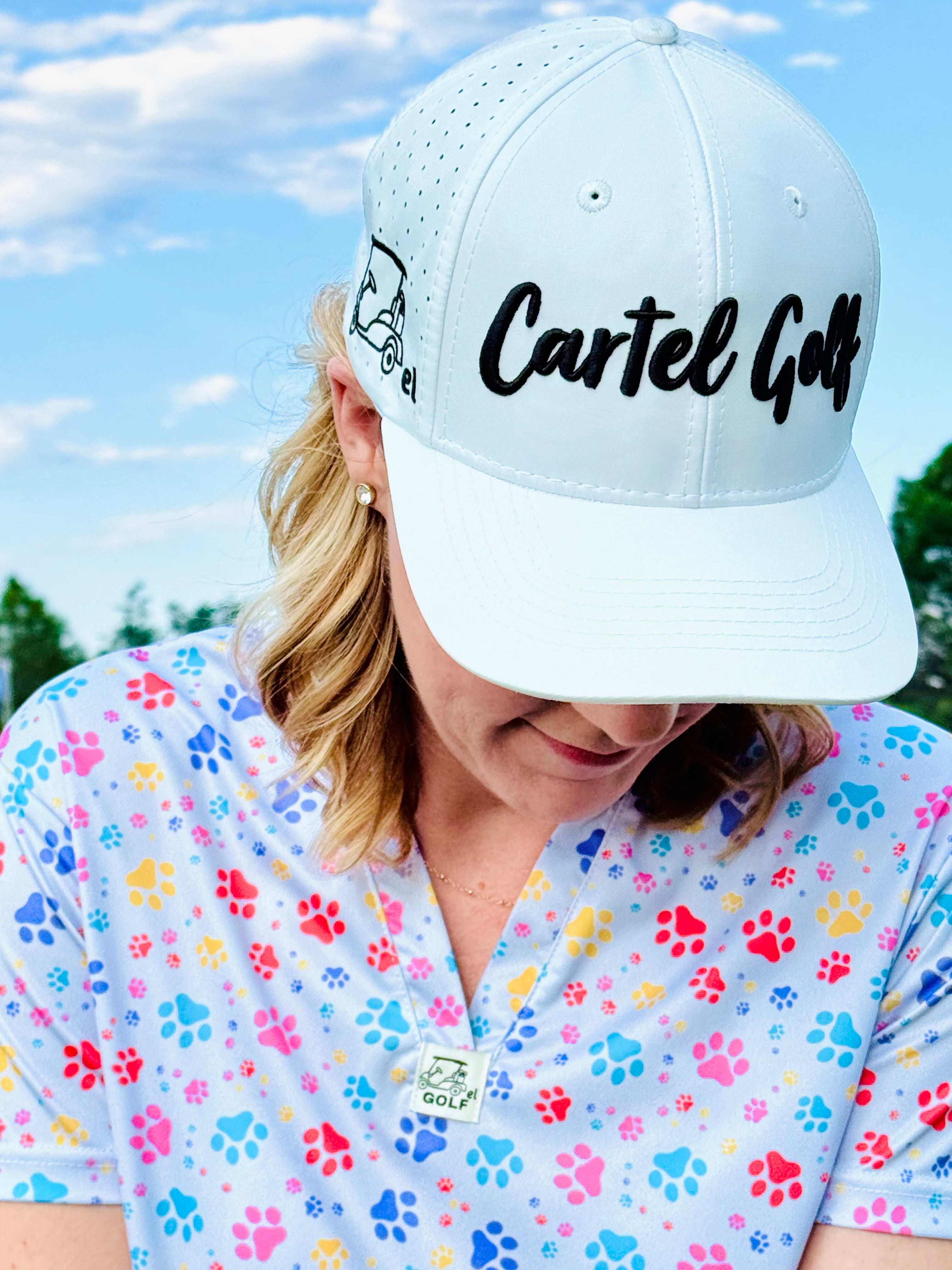 Colorful "PAWS" Silver Polo