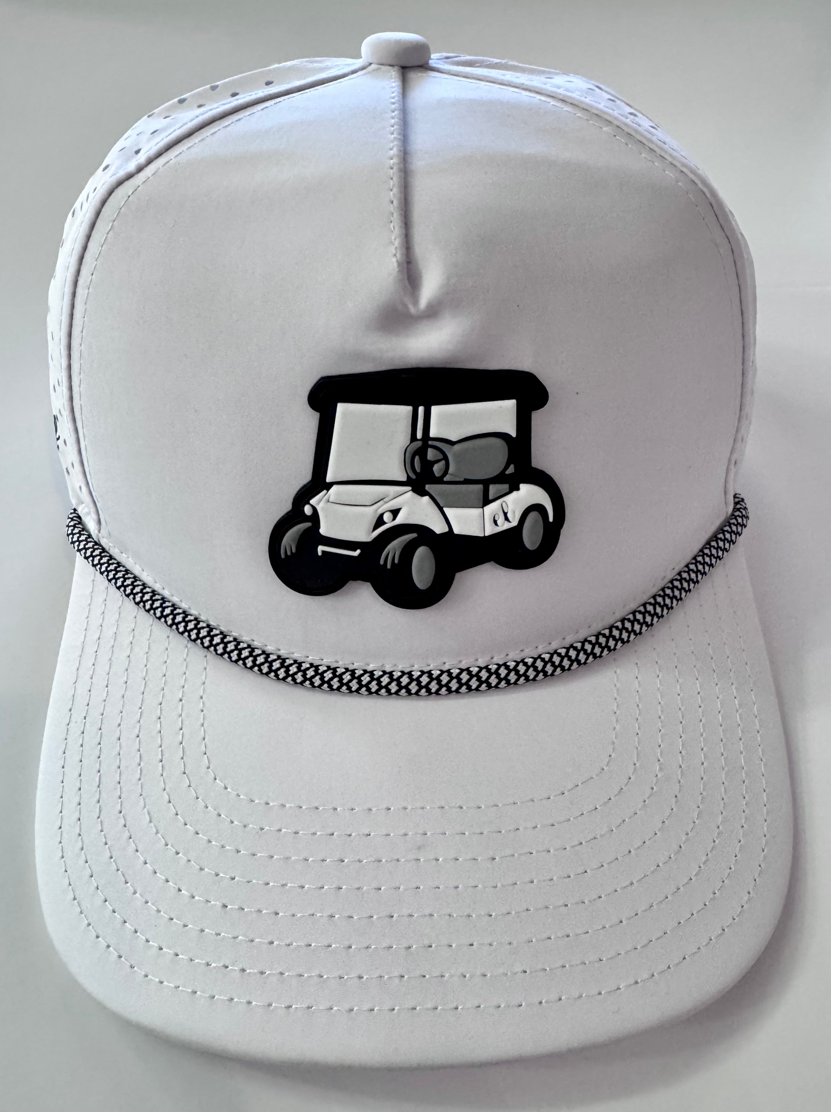 White Rope Hat w/Rubber Cart