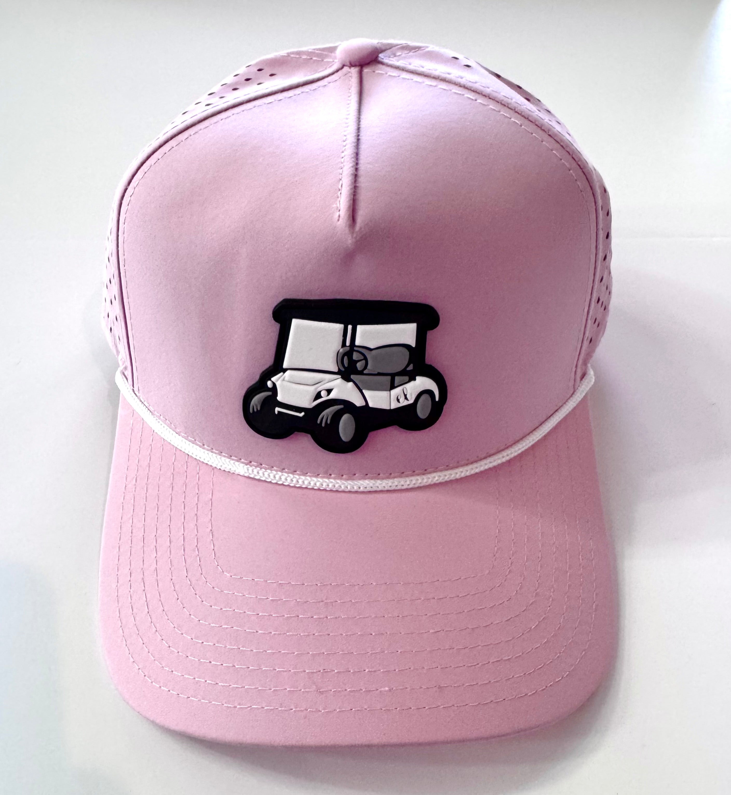 Pink Rope Hat w/Rubber Cart