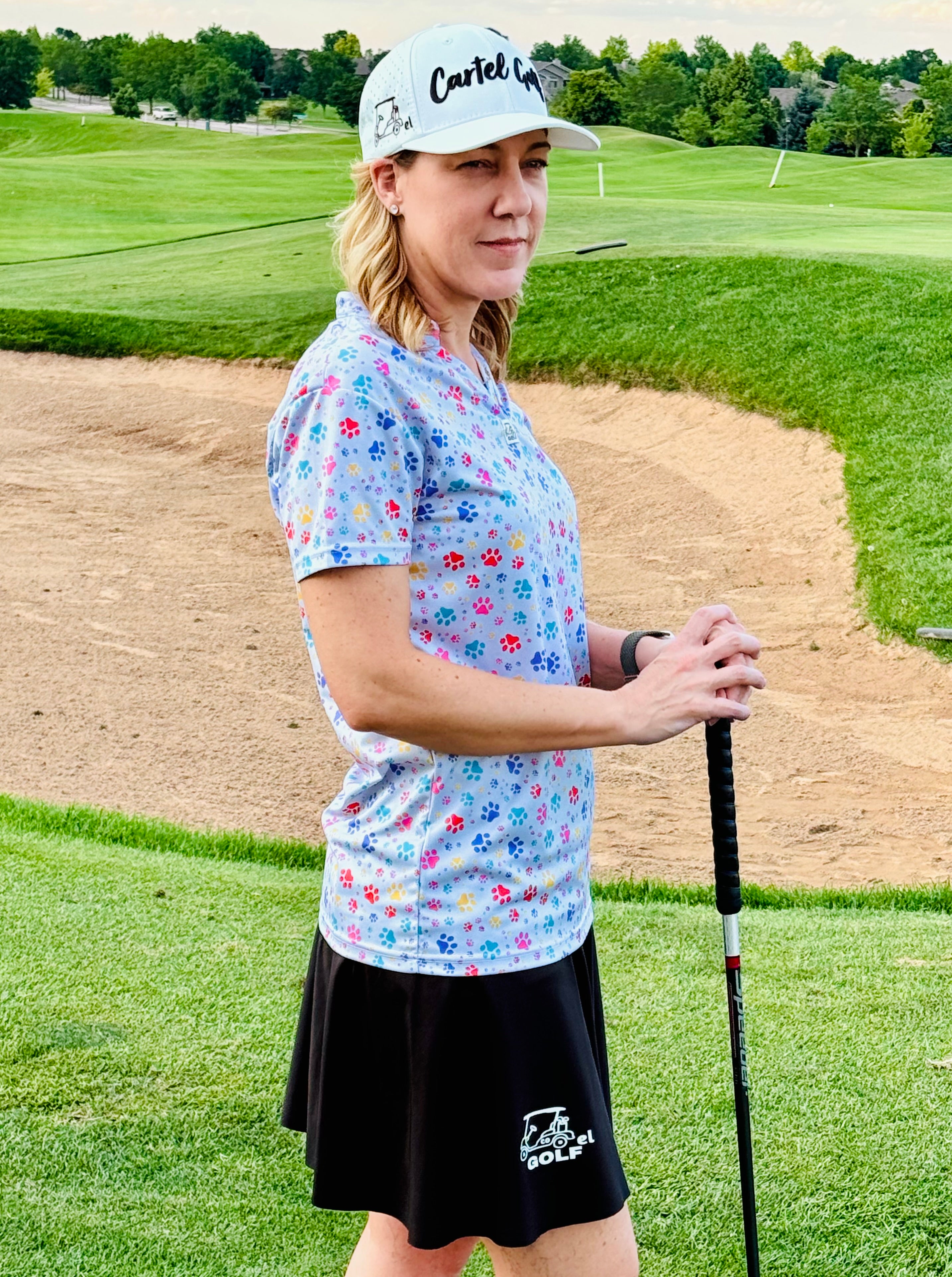Colorful "PAWS" Silver Polo