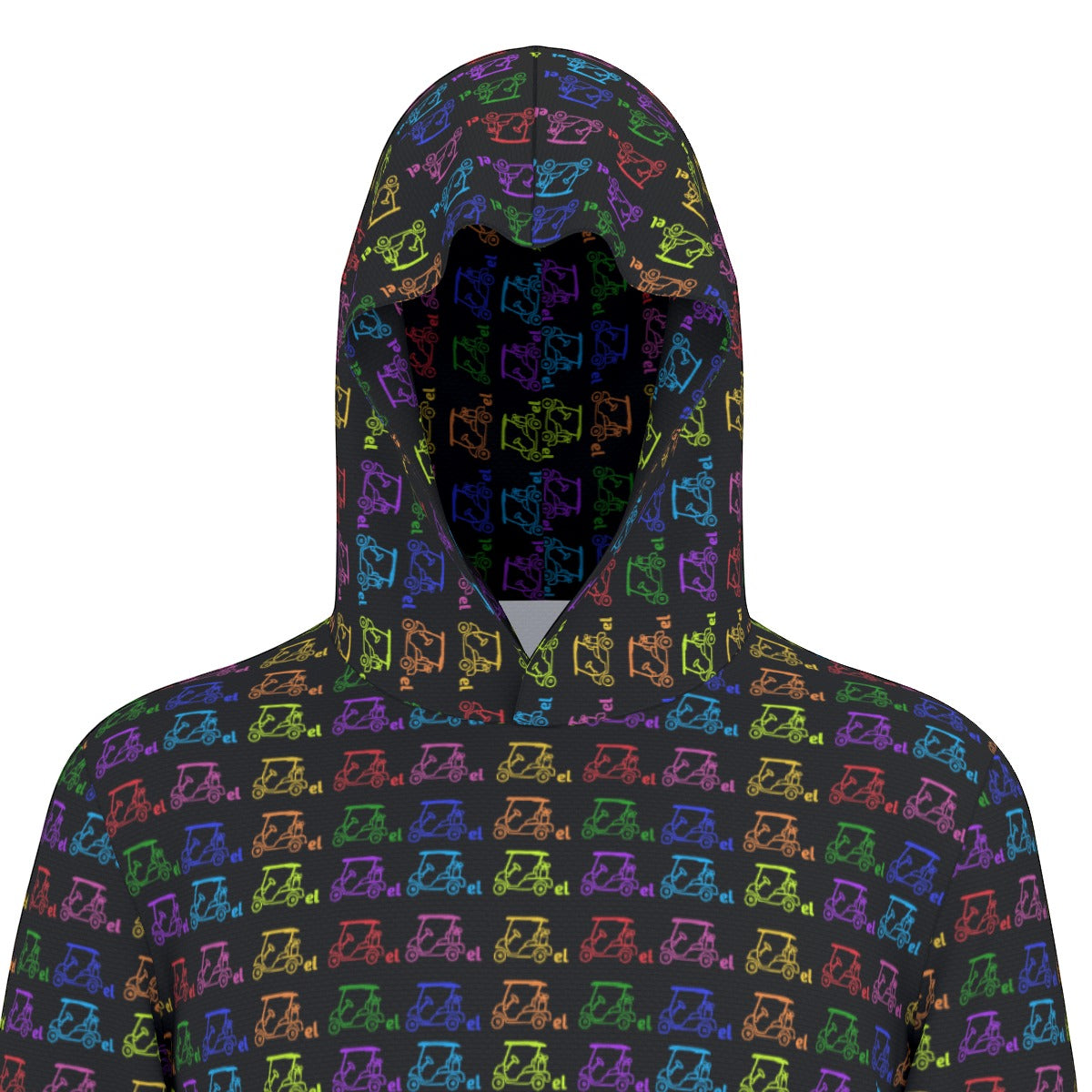 All-Over Print Unisex Sunscreen Sports Hoodie With Thumb Holes "Cartel Golf Colorful"