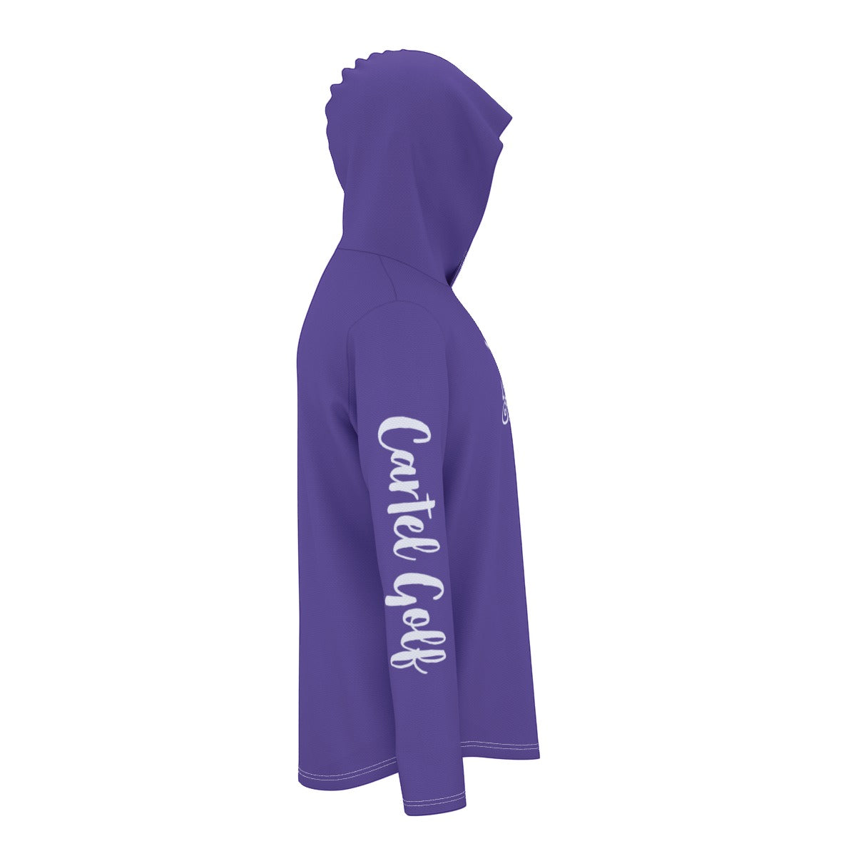 Cartel Golf Purple All-Over Print Unisex Sunscreen Sports Hoodie With Thumb Holes