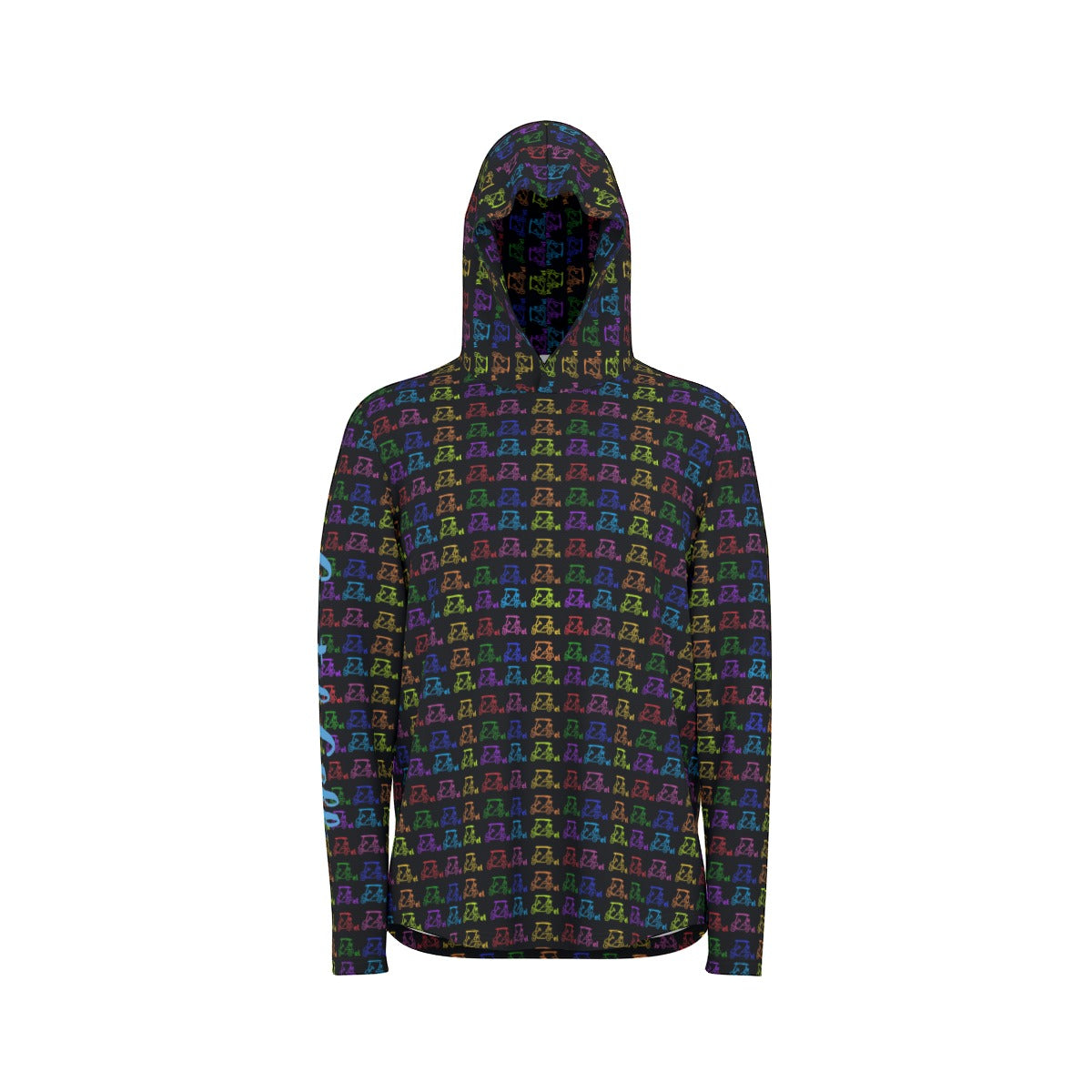 All-Over Print Unisex Sunscreen Sports Hoodie With Thumb Holes "Cartel Golf Colorful"