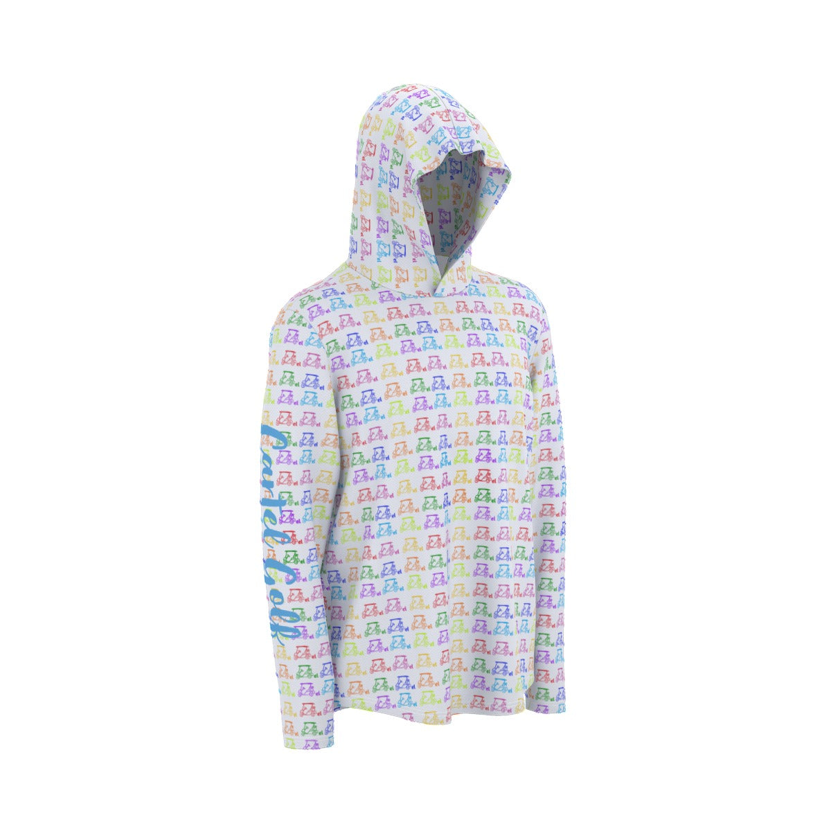 All-Over Print Unisex Sunscreen Sports Hoodie With Thumb Holes "Cartel Golf Colorful"