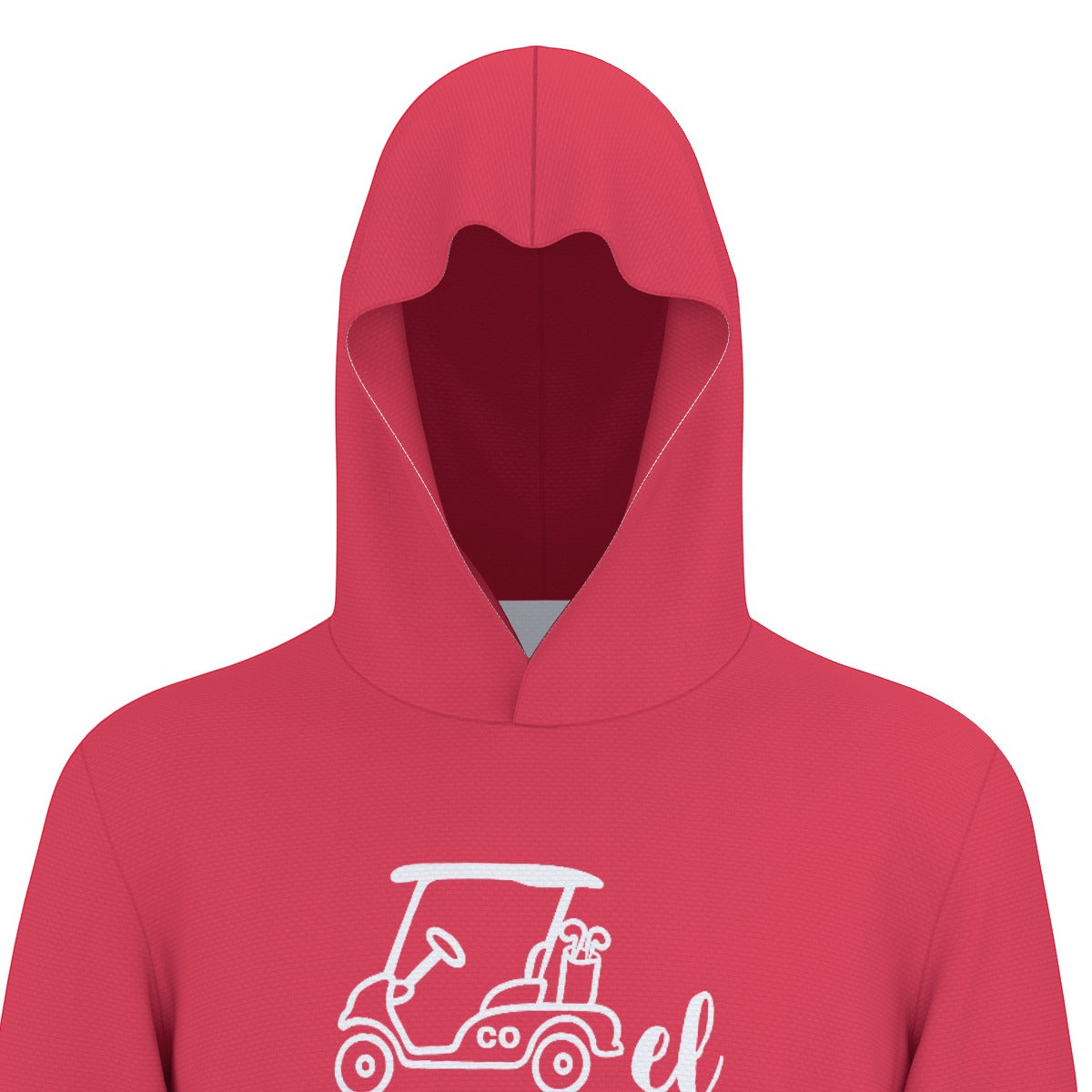 Cartel Golf "Go Big Red" All-Over Print Men's Sunscreen Sports Hoodie With Thumb Holes