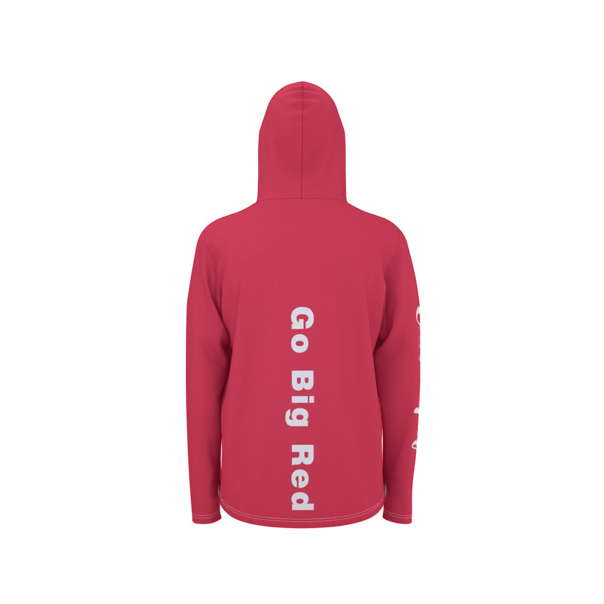 Cartel Golf "Go Big Red" All-Over Print Men's Sunscreen Sports Hoodie With Thumb Holes