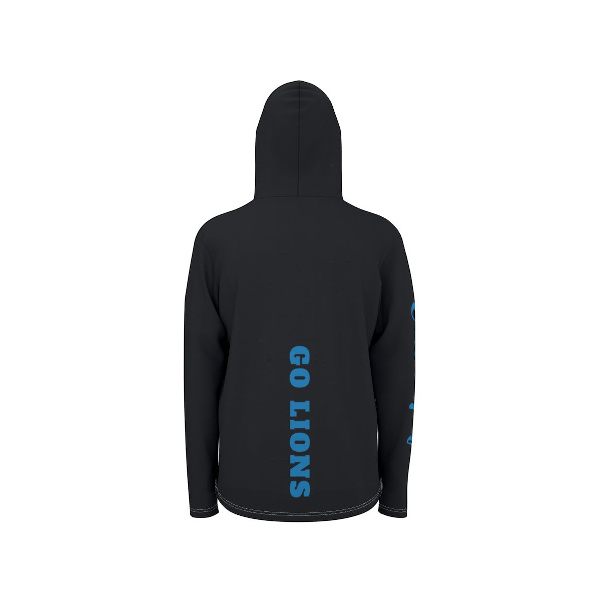 "Go Lions" All-Over Print Men's Sunscreen Sports Hoodie With Thumb Holes