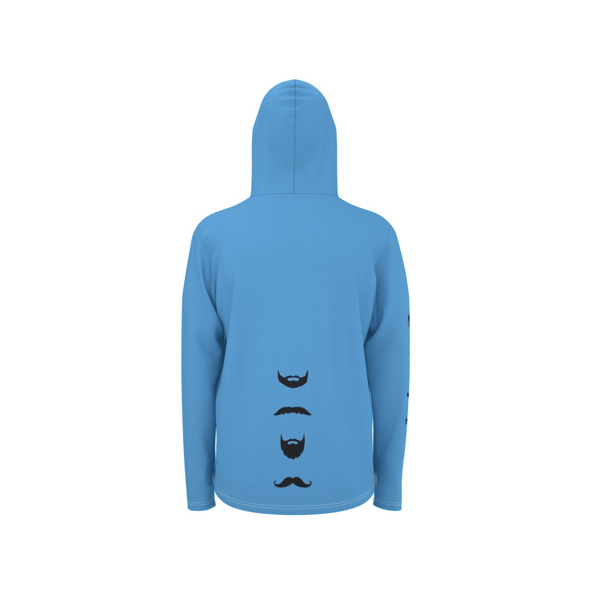 "No Shave November" All-Over Print Men's Sunscreen Sports Hoodie With Thumb Holes