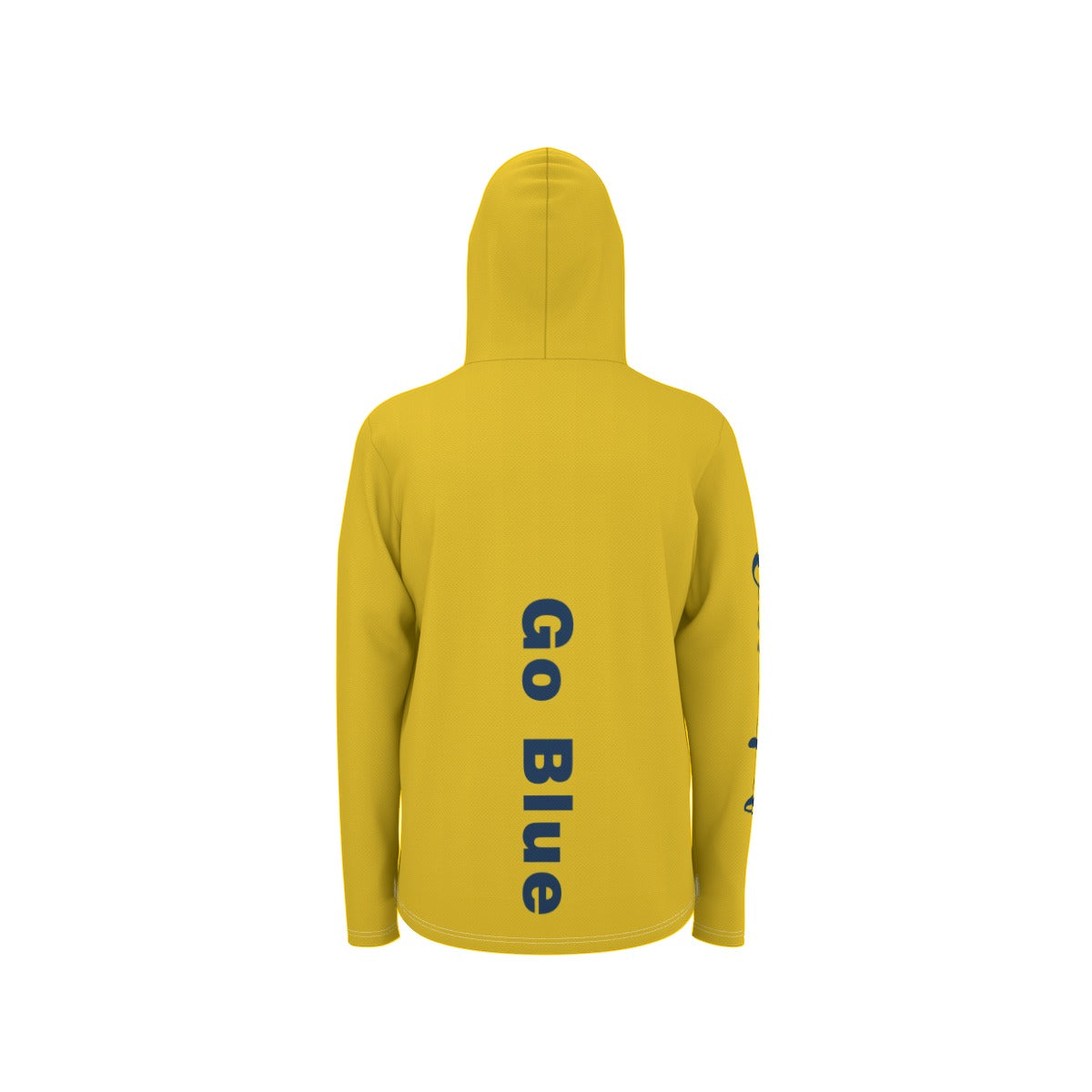 Cartel Golf "Go Blue" All-Over Print Men's Sunscreen Sports Hoodie With Thumb Holes