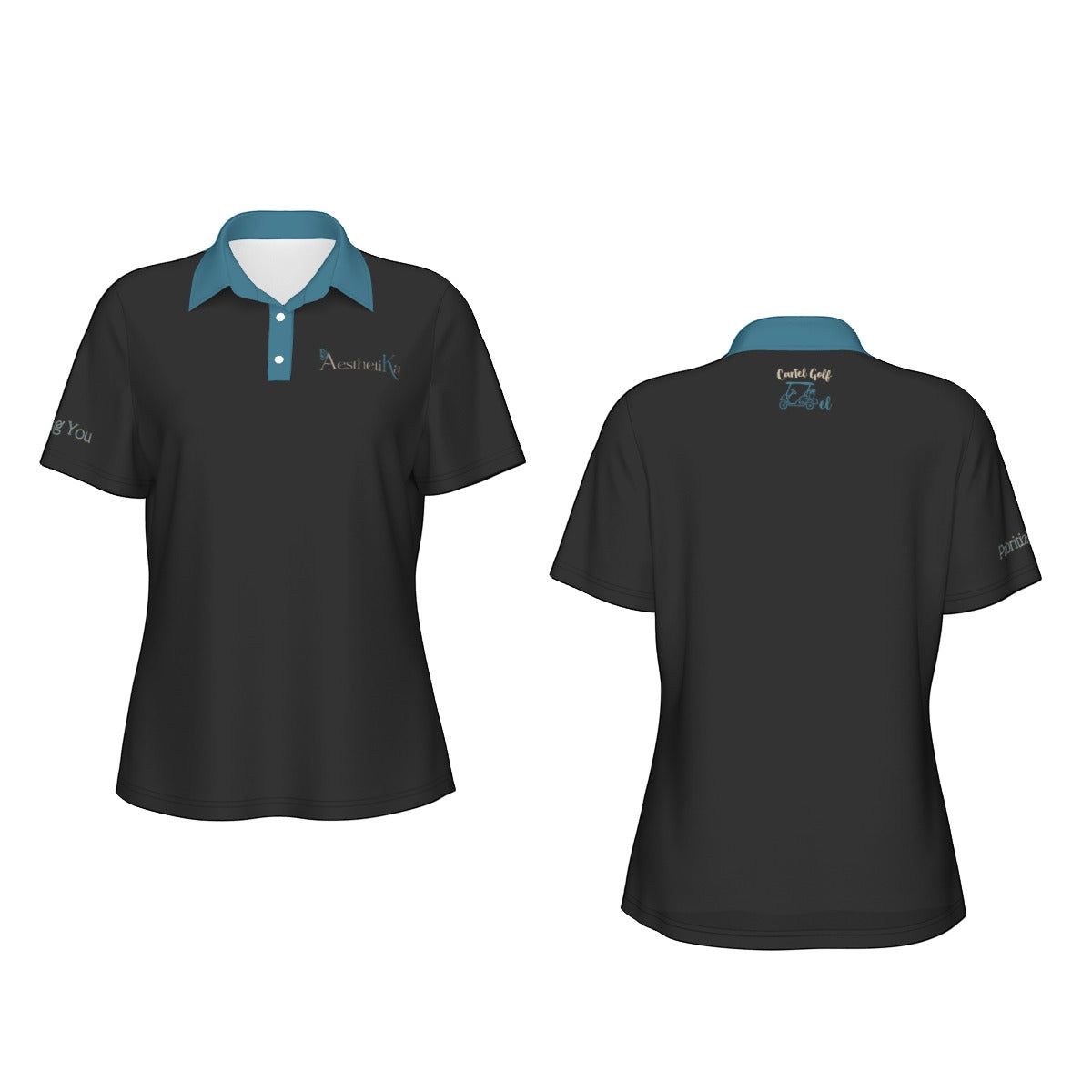 All-Over Print Women's Sports Polo Shirt "Aesthetika"