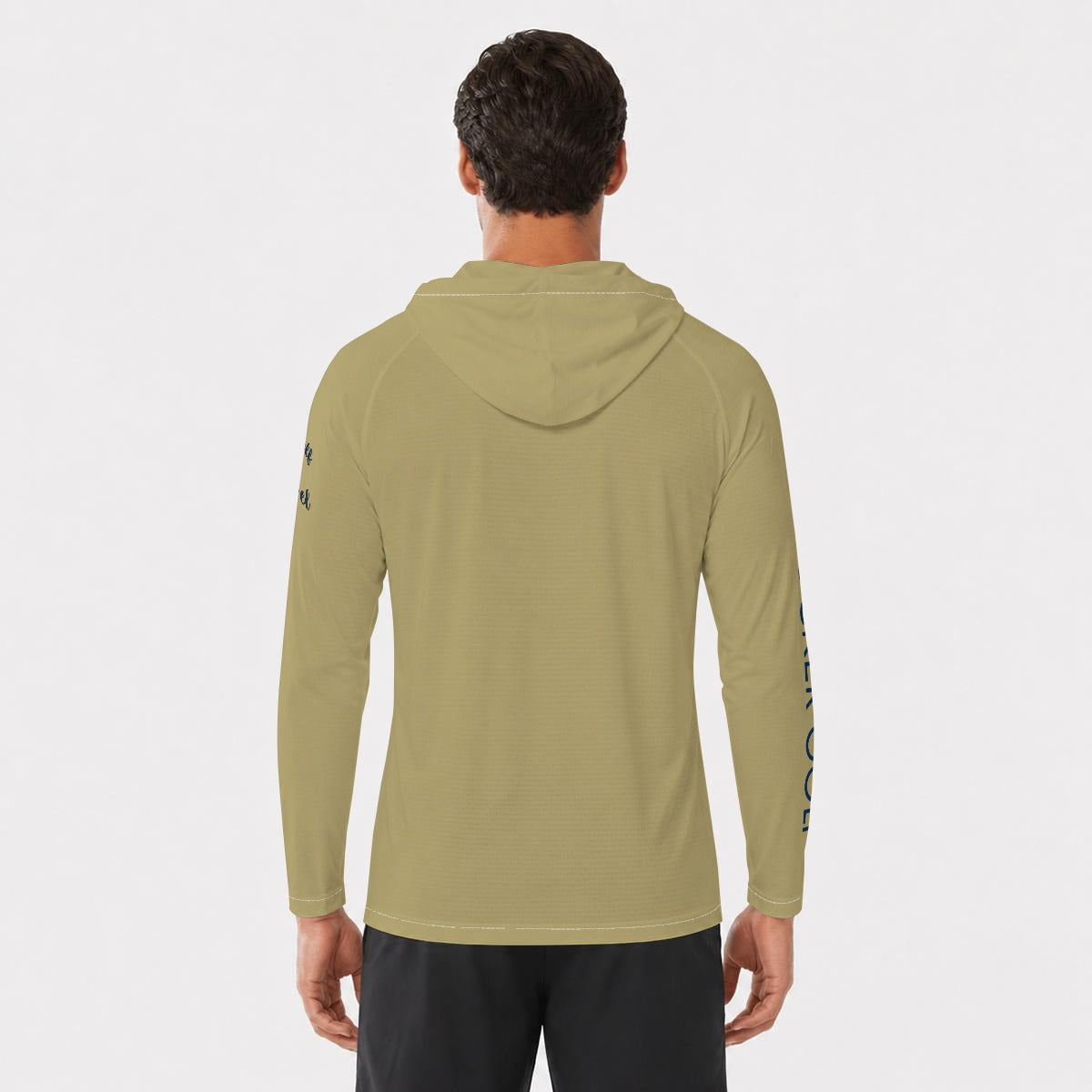 All-Over Print Men's Sun Performance Hooded Shirt "HARDROCKER GOLF" Gold