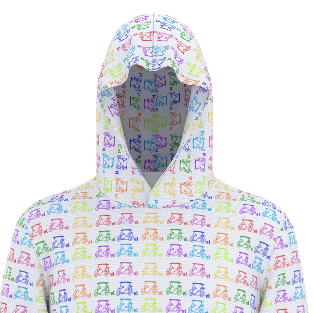 All-Over Print Unisex Sunscreen Sports Hoodie With Thumb Holes "Cartel Golf Colorful"