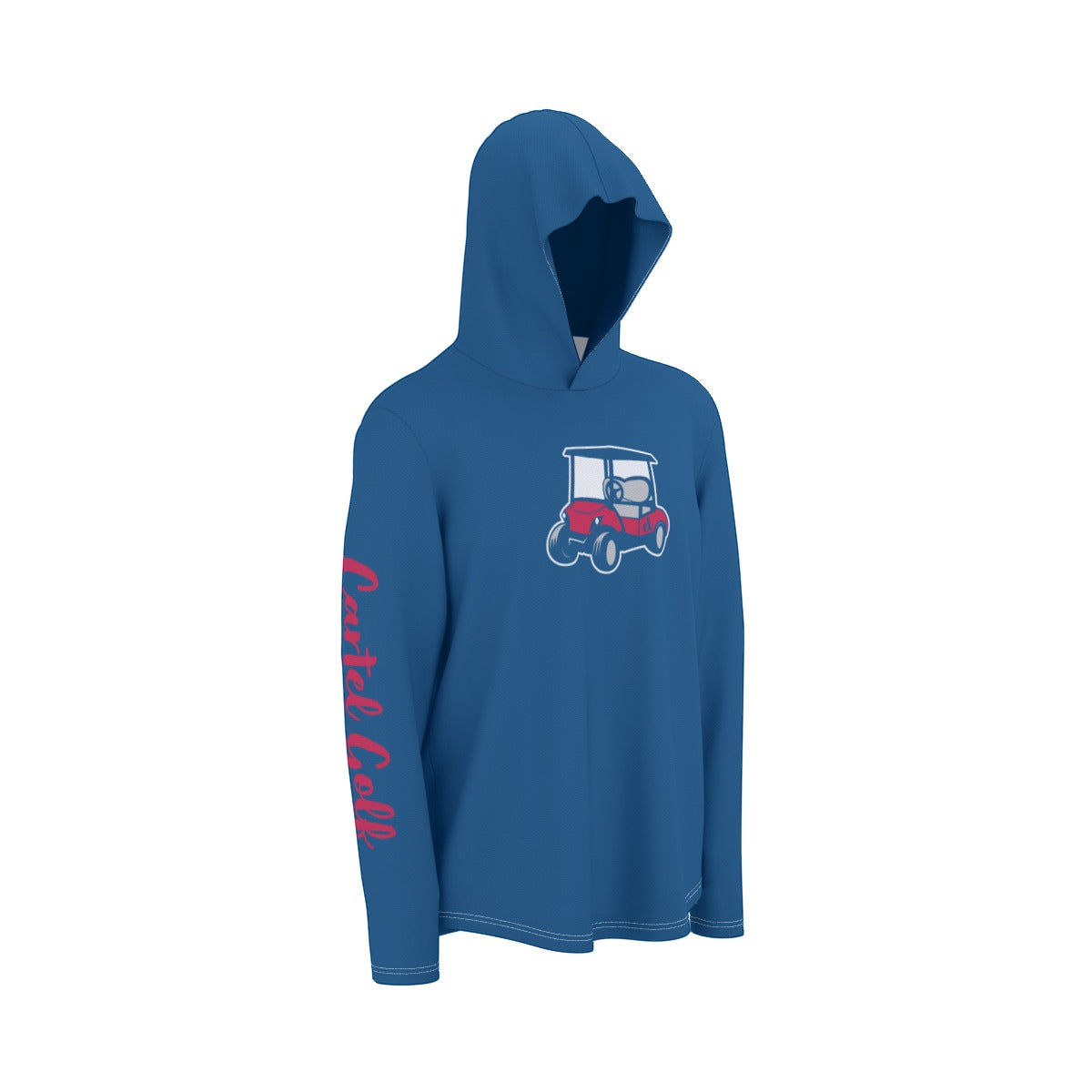 "Go Runners" All-Over Print Men's Sunscreen Sports Hoodie With Thumb Holes