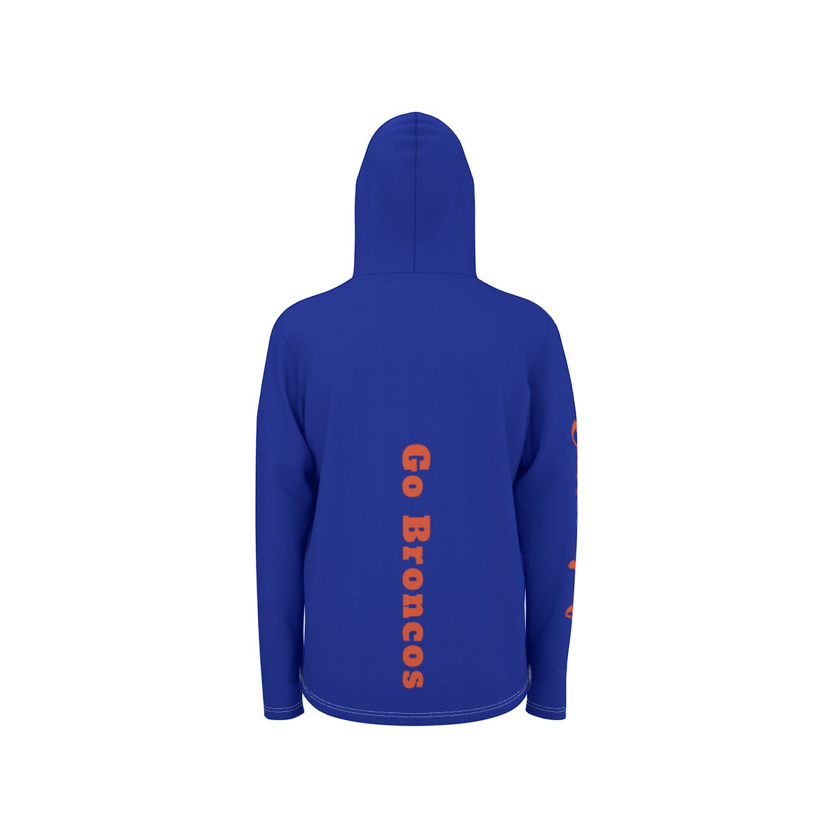 "Go Broncos" Sunscreen Sports Hoodie With Thumb Holes