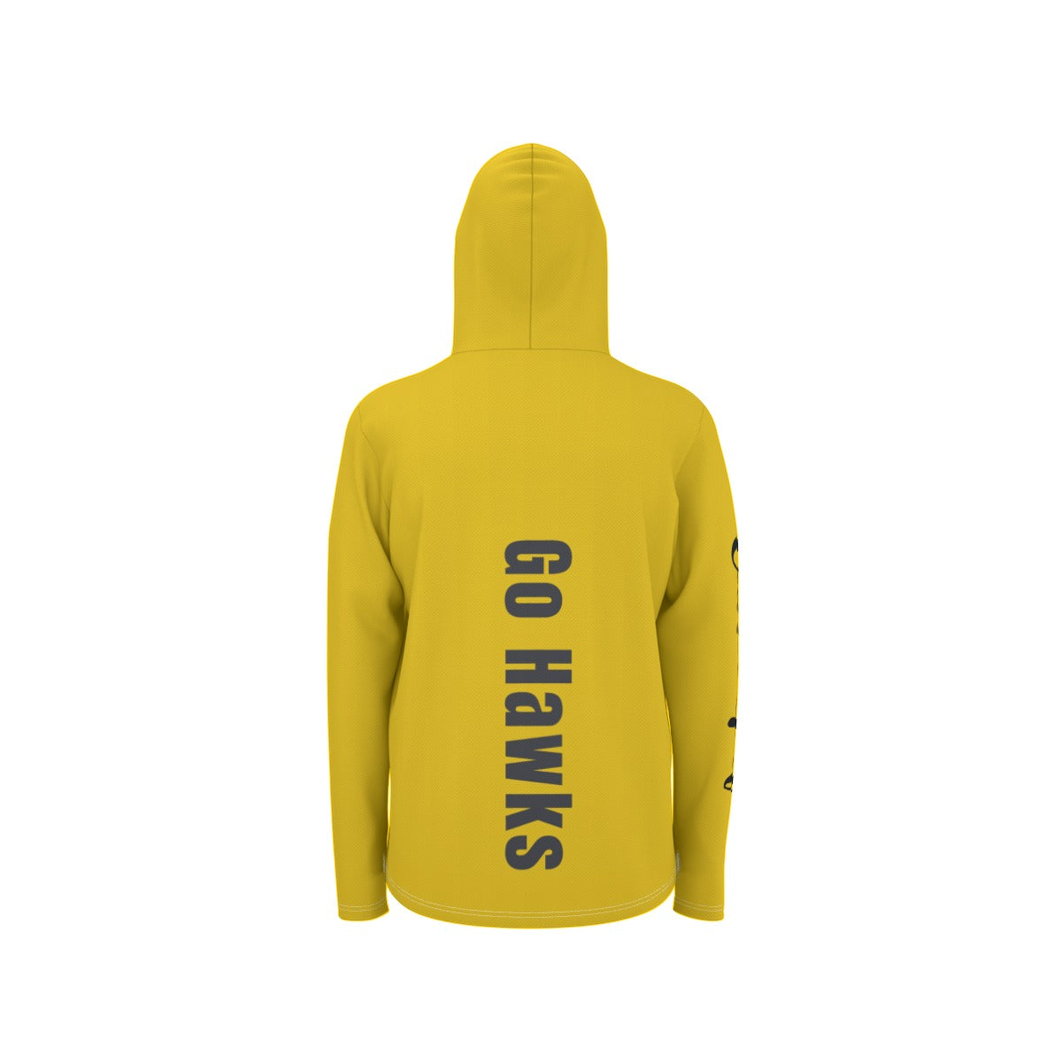 Cartel Golf " Go Hawks" All-Over Print Men's Sunscreen Sports Hoodie With Thumb Holes