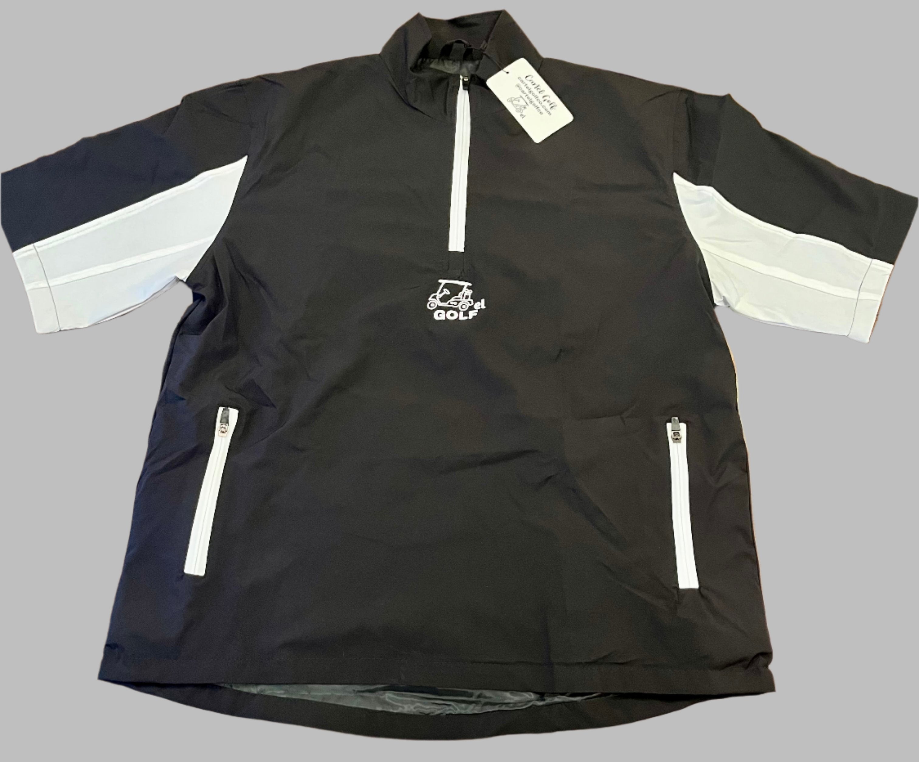 Black 1/4" Zip SS Rain/Wind Jacket Unisex