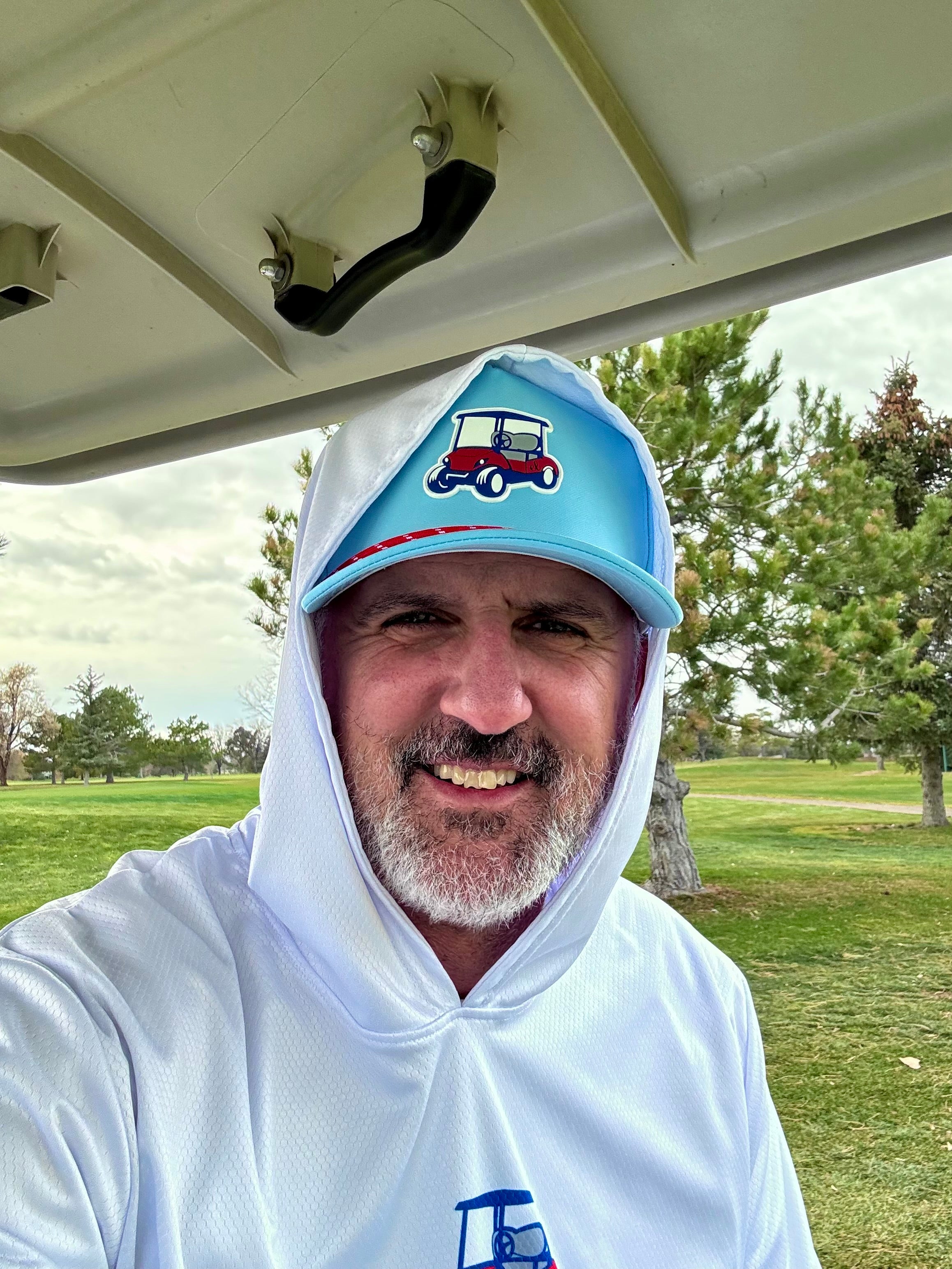 Lightweight Long Sleeve Hooded Shirt "White USA PRIDE"