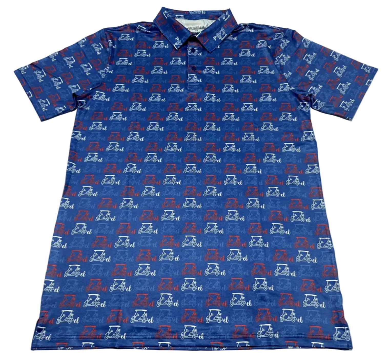 Navy with Red/White/Blue Carts Polo