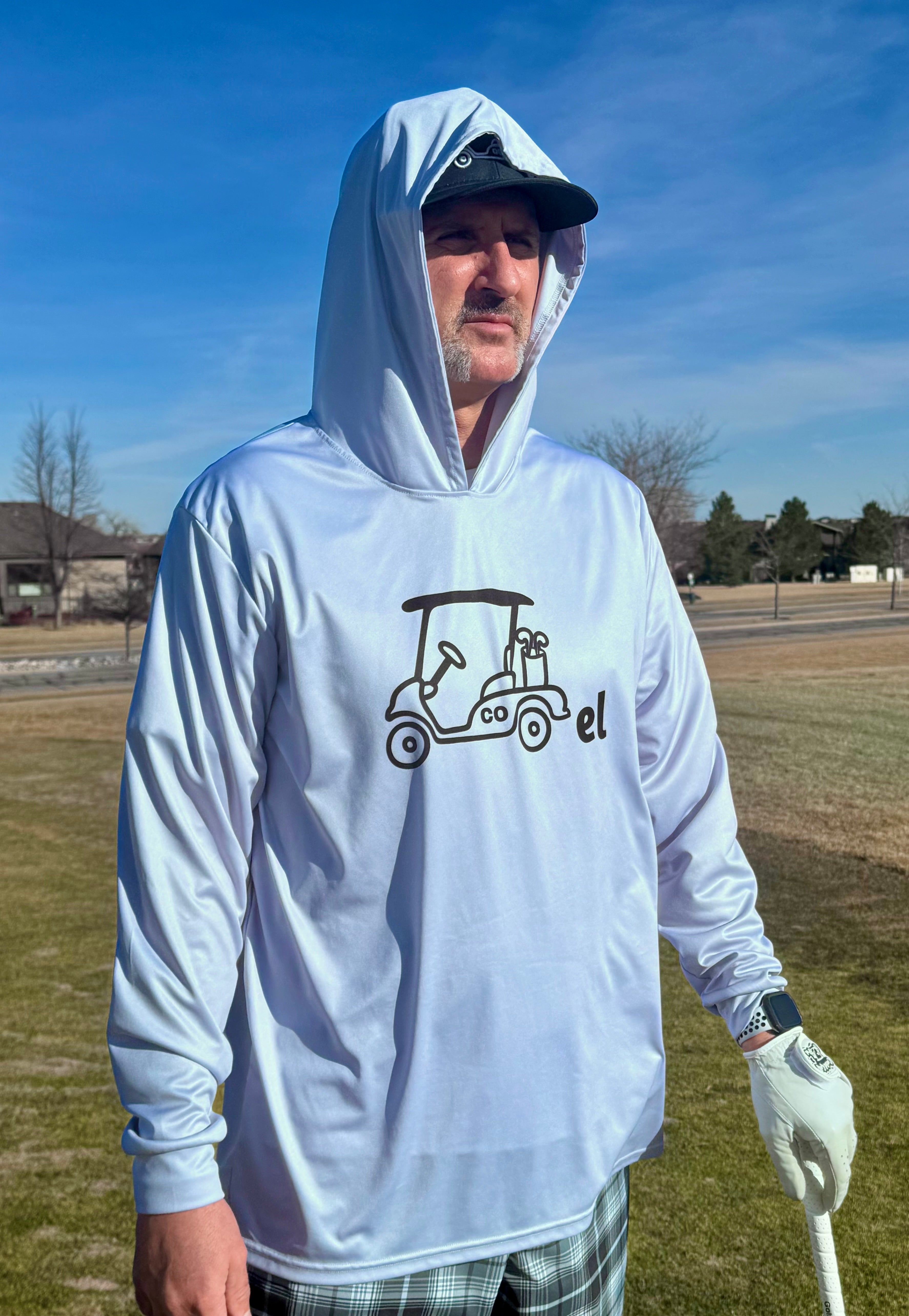 Lightweight Long Sleeve Hooded Shirt "Silver"