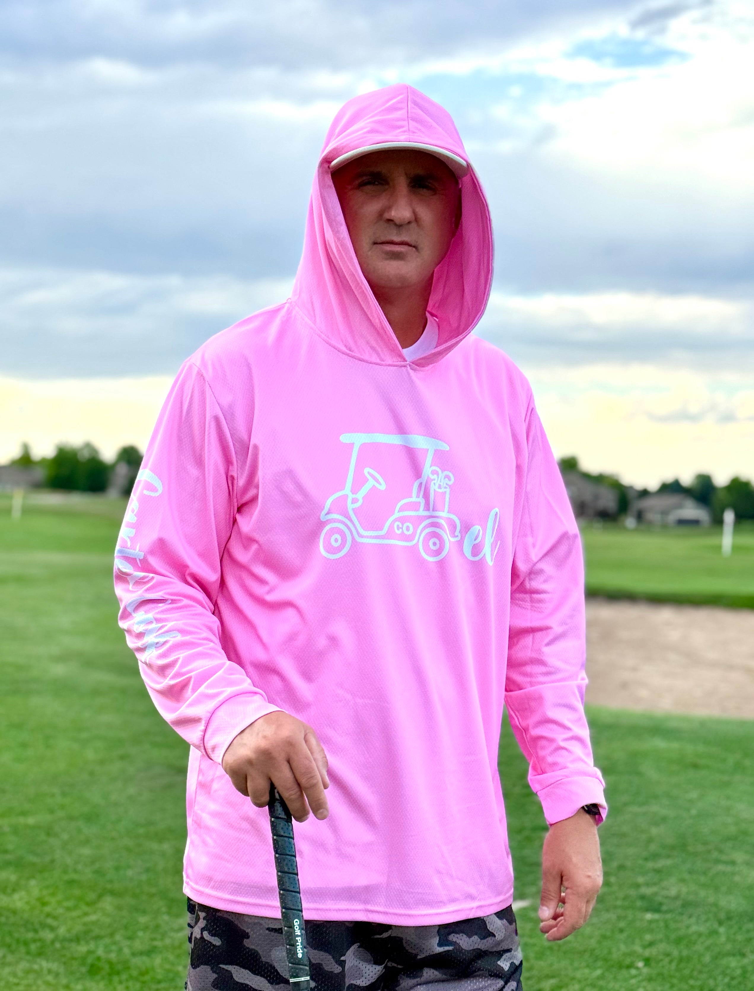 Lightweight Long Sleeve Hooded Shirt "Pink"
