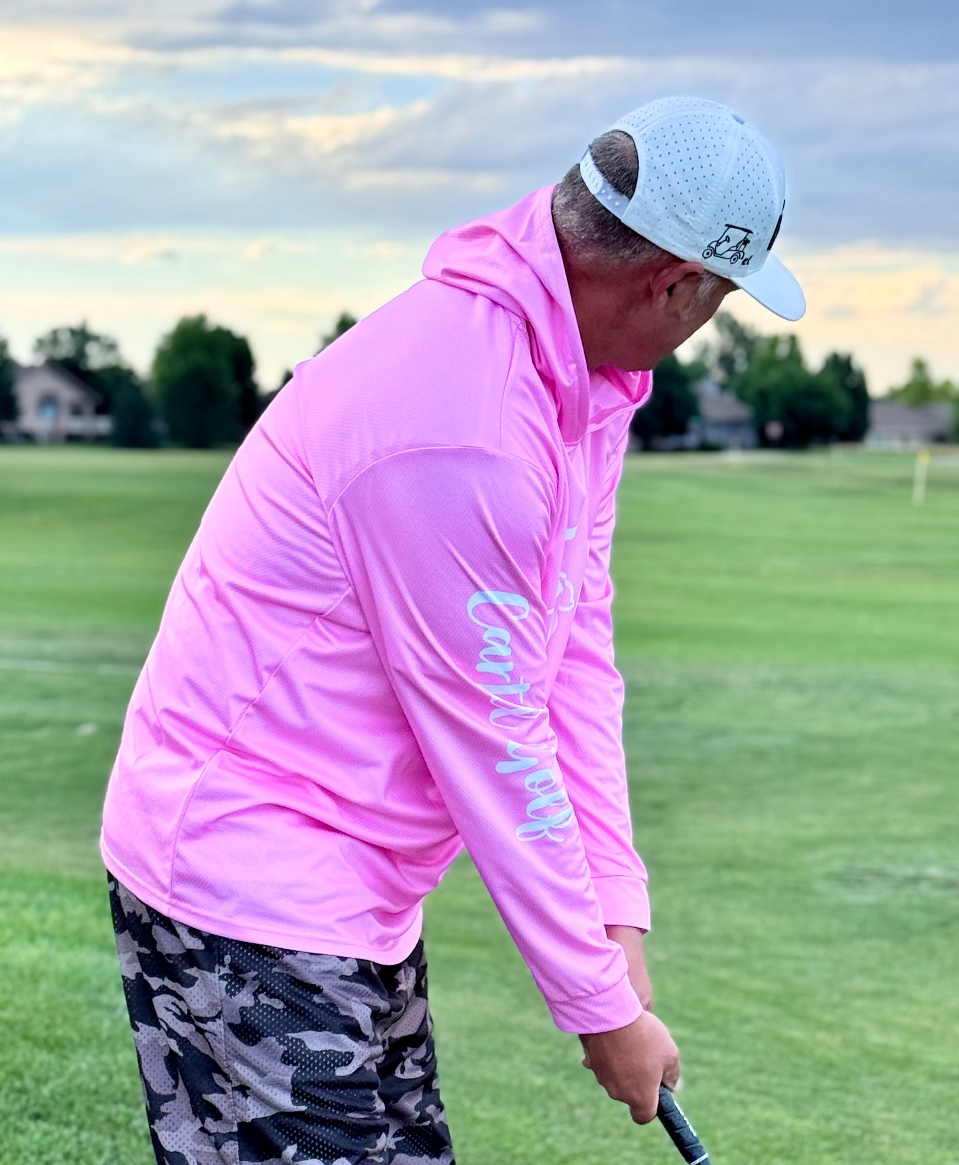 Lightweight Long Sleeve Hooded Shirt "Pink"