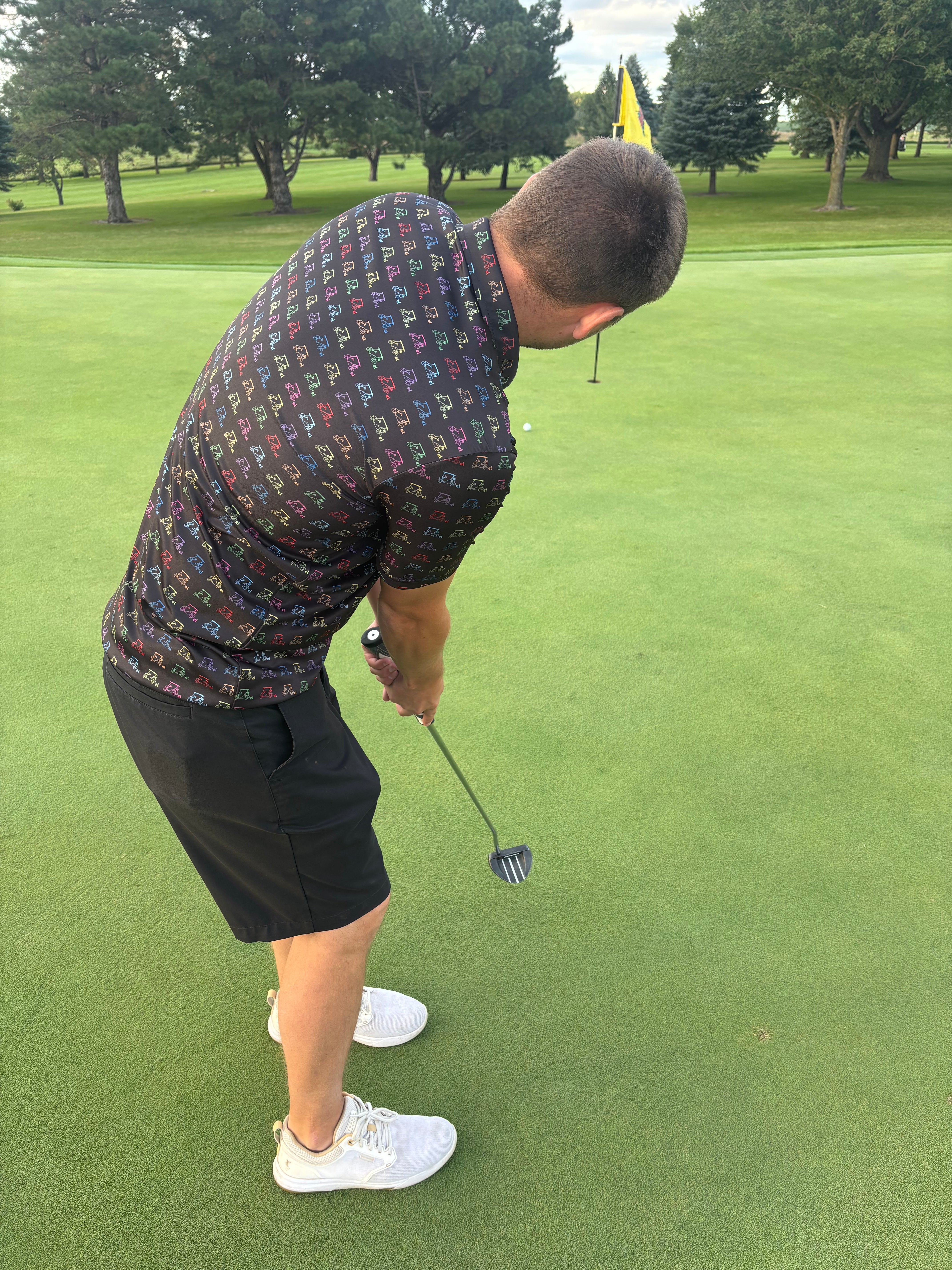 Colorful Black Polo
