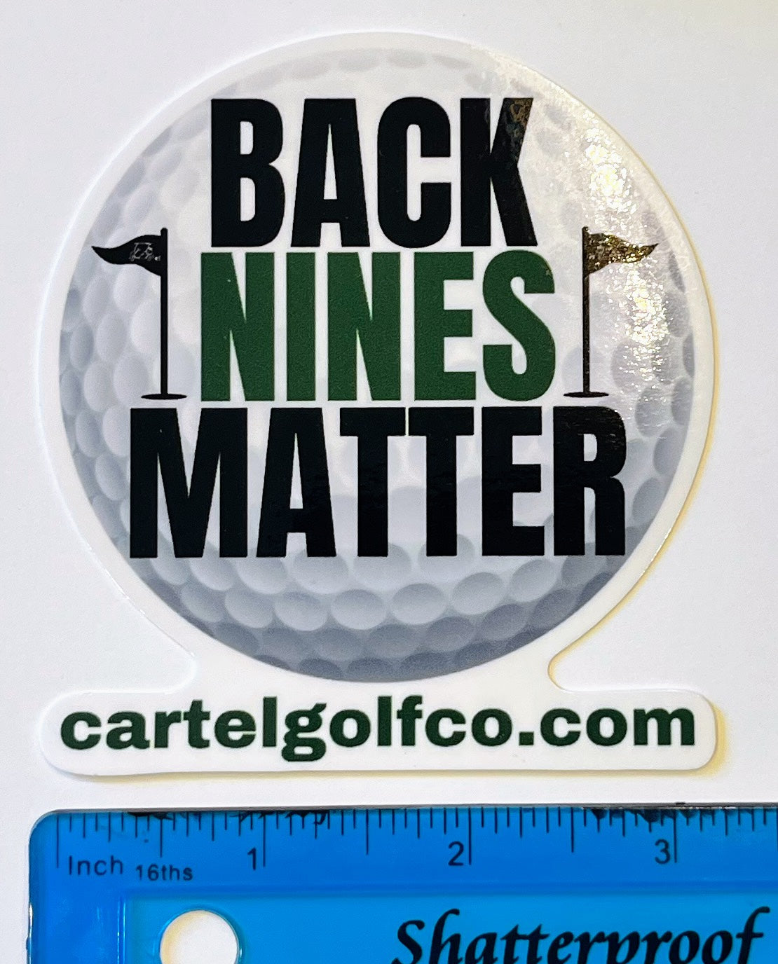"Back Nines Matter" Sticker