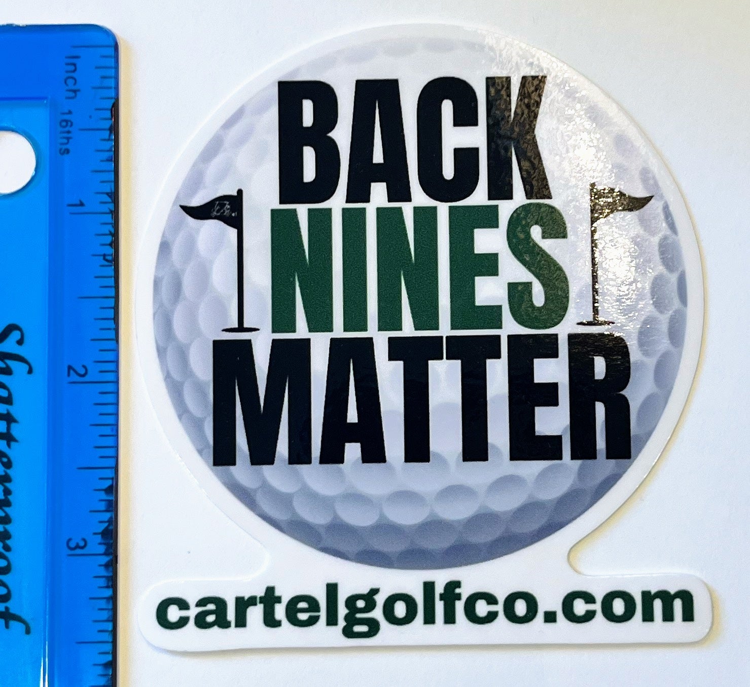 "Back Nines Matter" Sticker