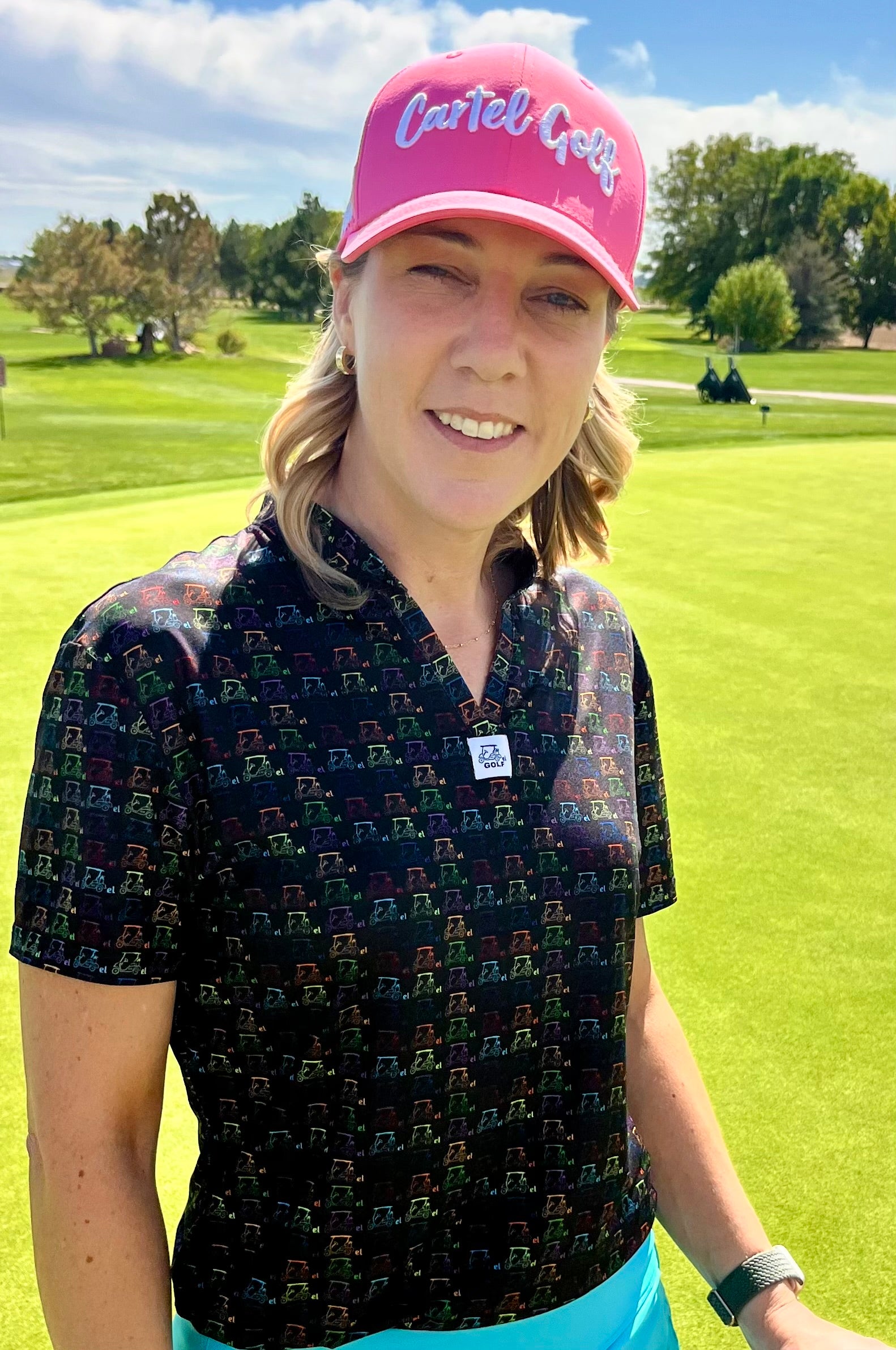 Colorful Black Polo