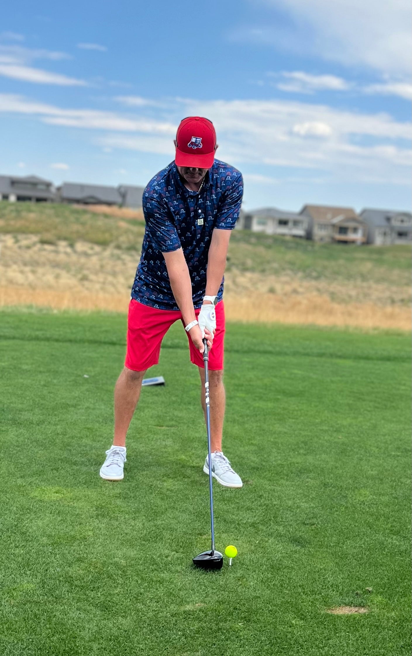 "Red/White/Blue" Navy Polo