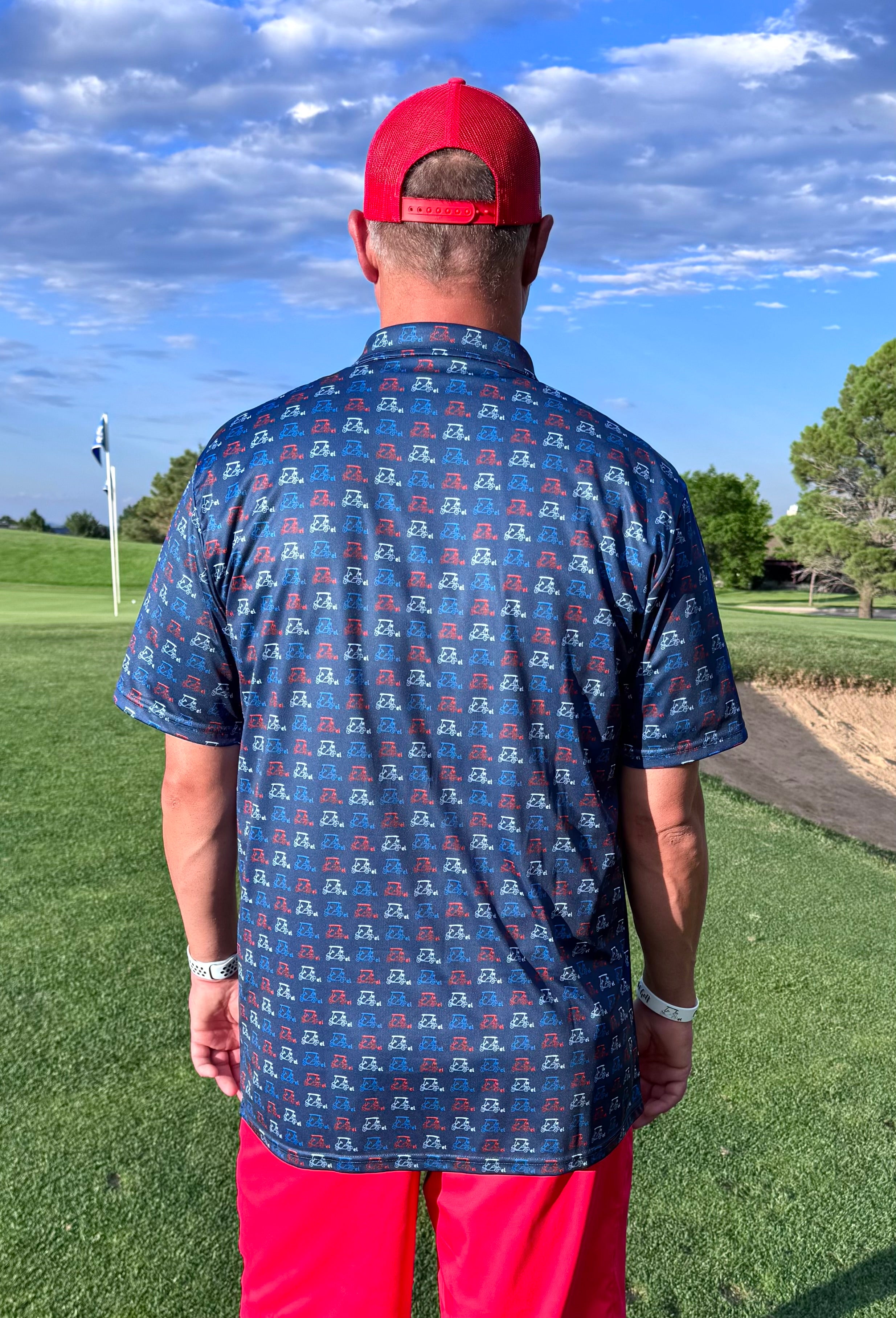 "Red/White/Blue" Navy Polo