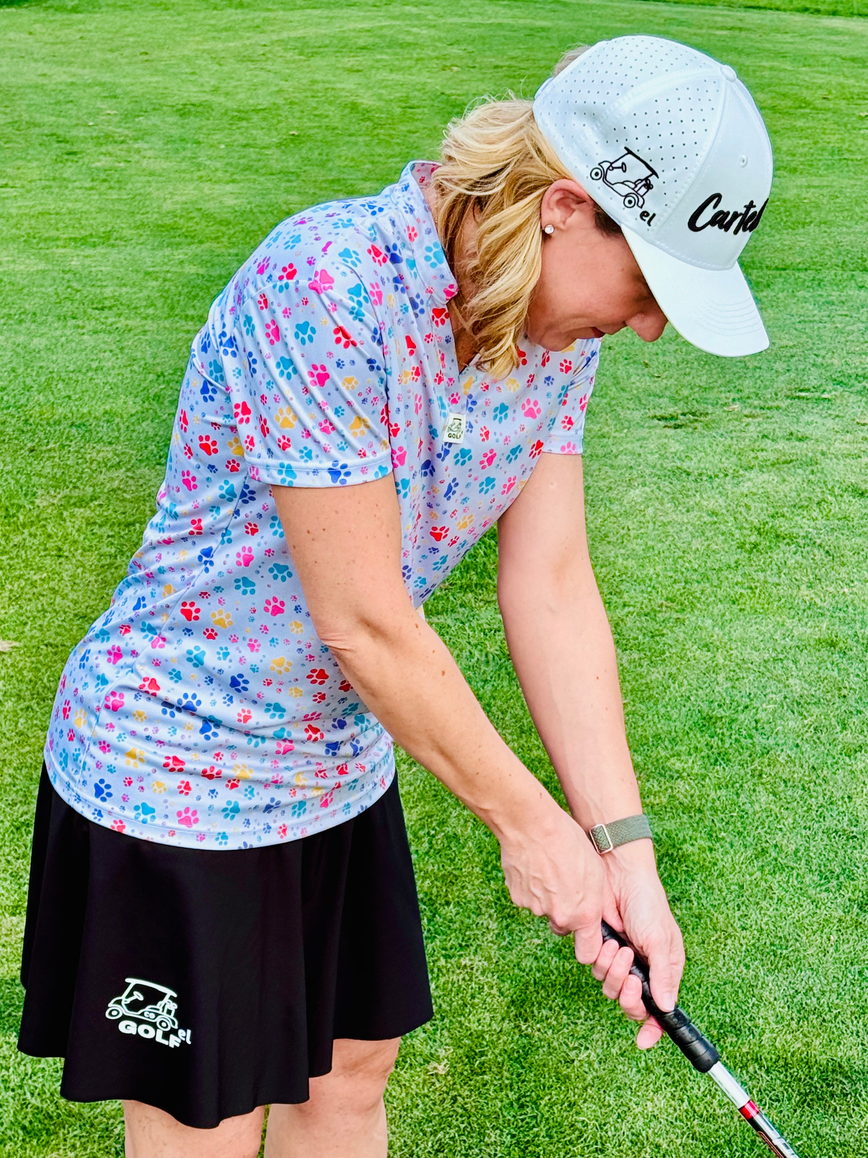 Colorful "PAWS" Silver Polo