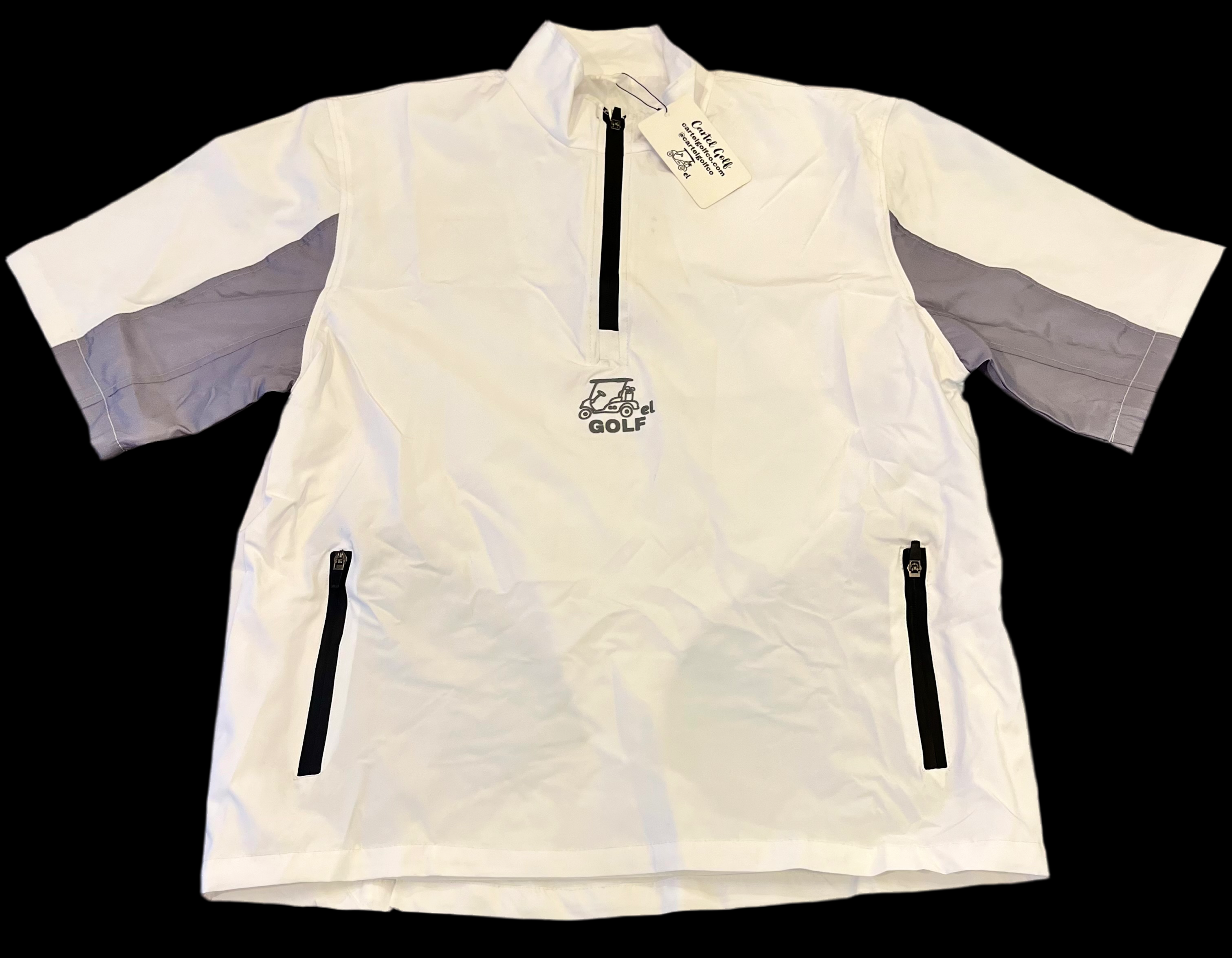 White 1/4" Zip SS Rain/Wind Jacket Unisex