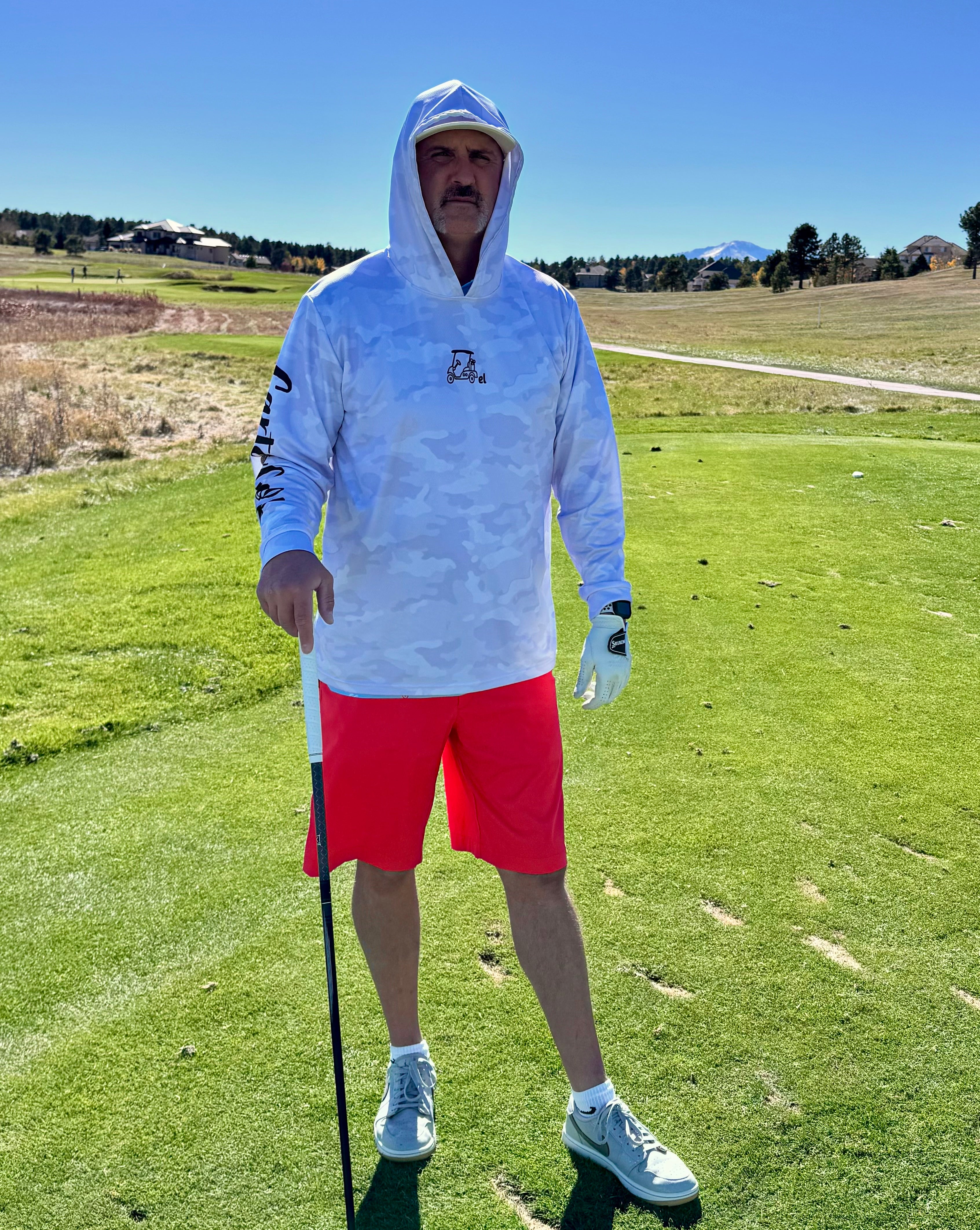 Lightweight Long Sleeve Hooded Shirt "Snow Camo"