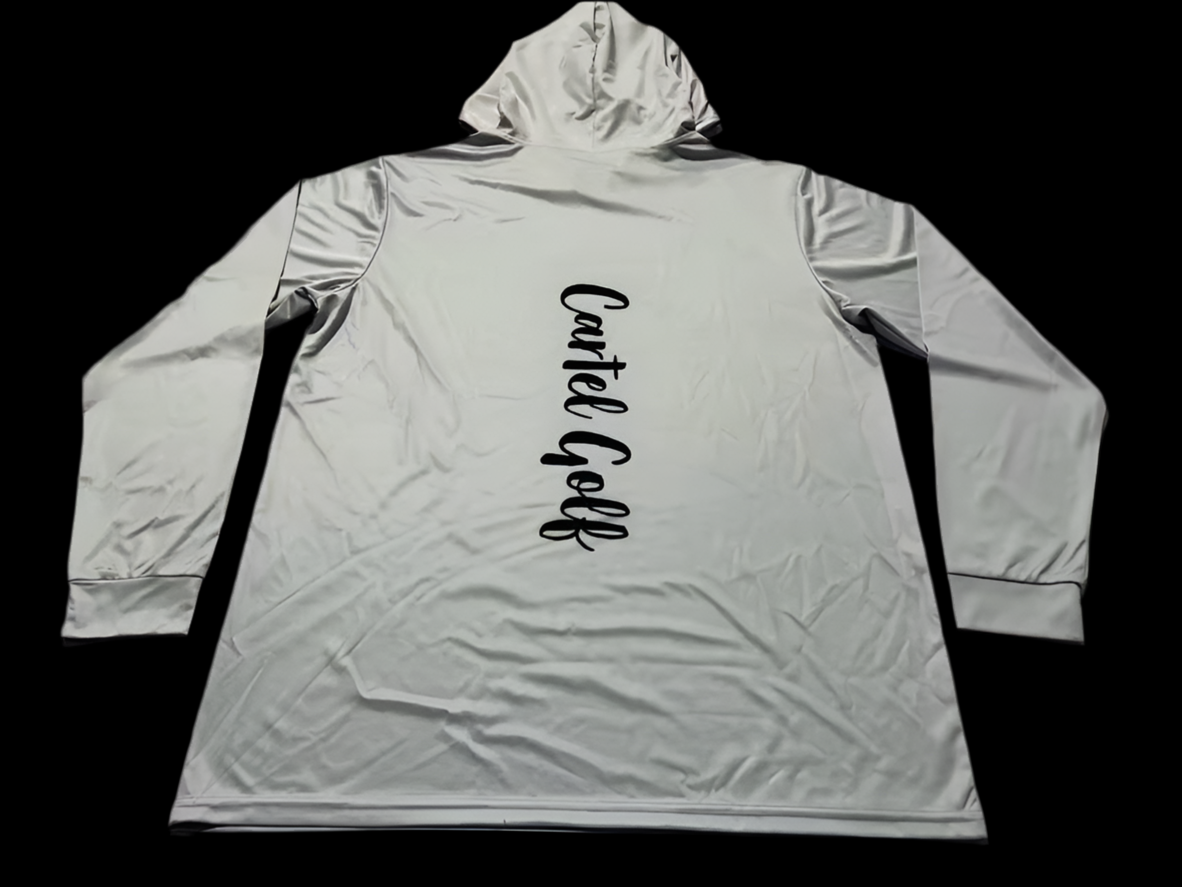 Lightweight Long Sleeve Hooded Shirt "Silver"