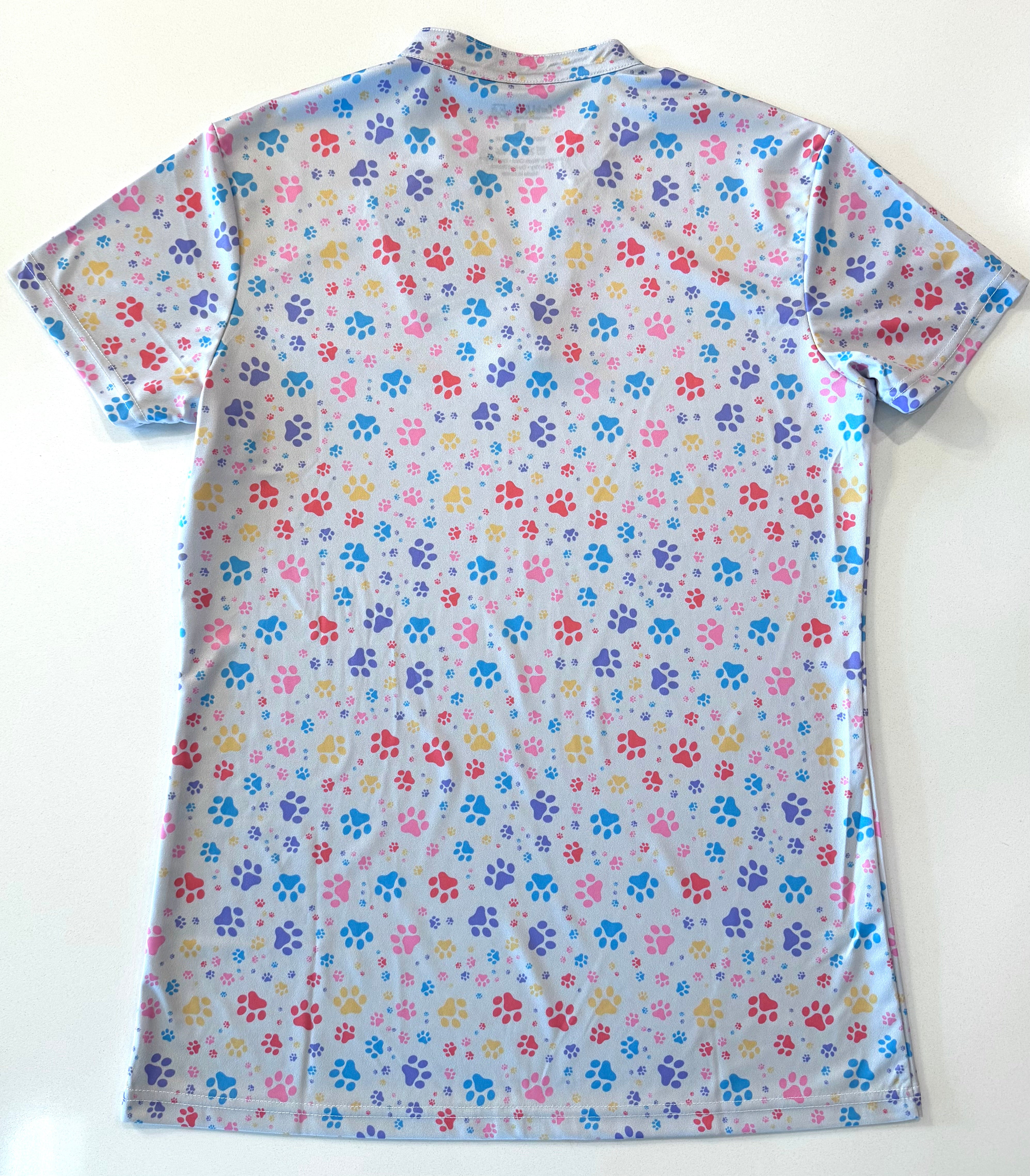 Colorful "PAWS" Silver Polo