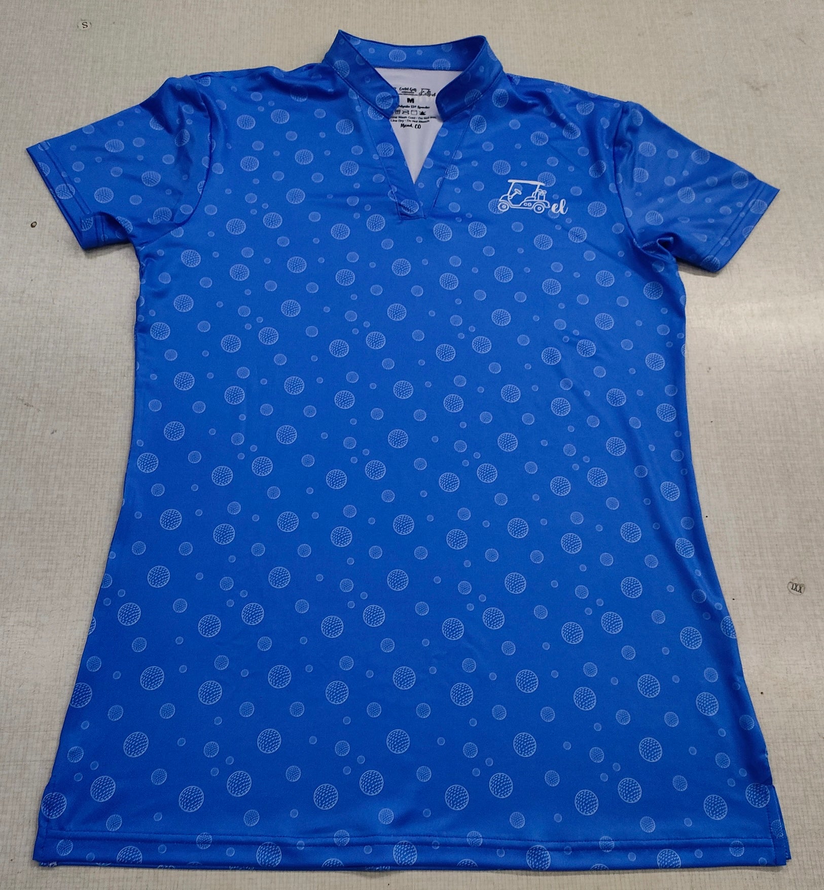 Royal Blue w/White Golf Balls Polo