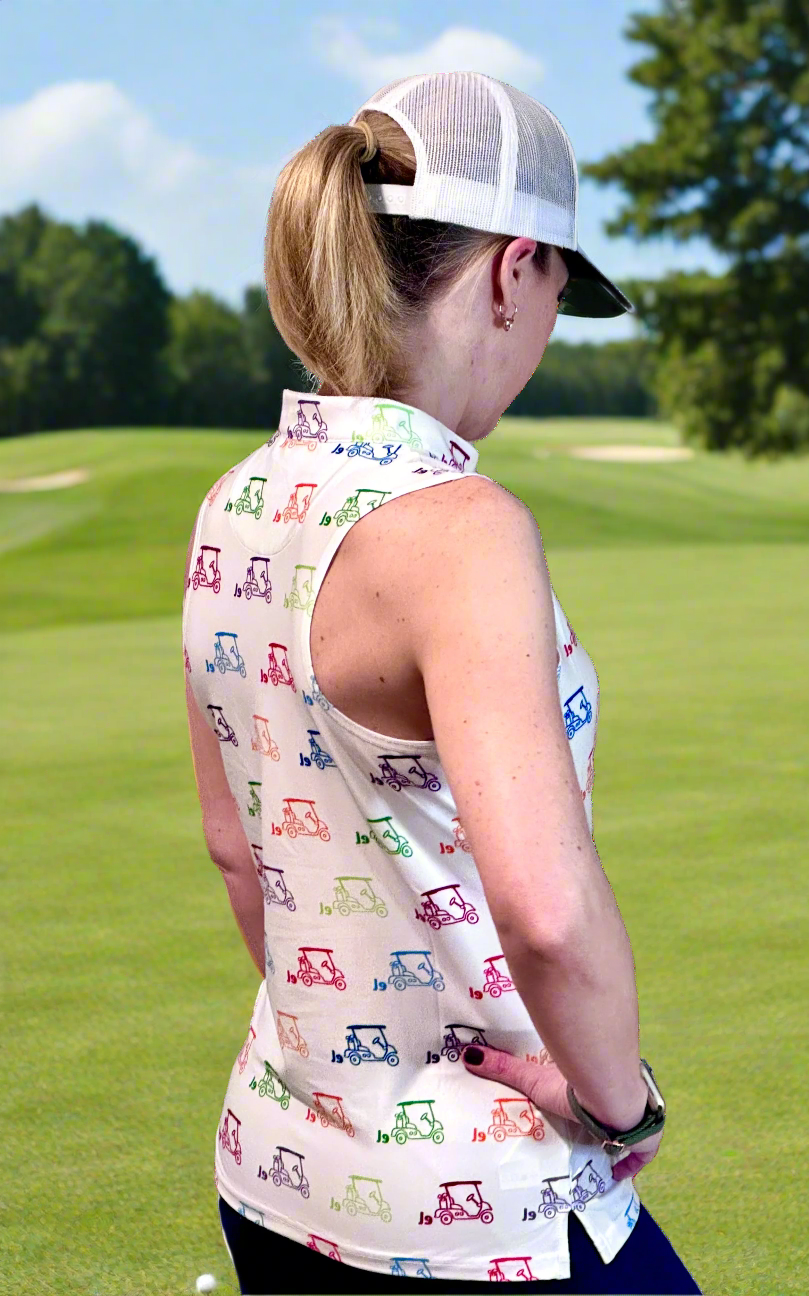 Colorful Racerback Polo