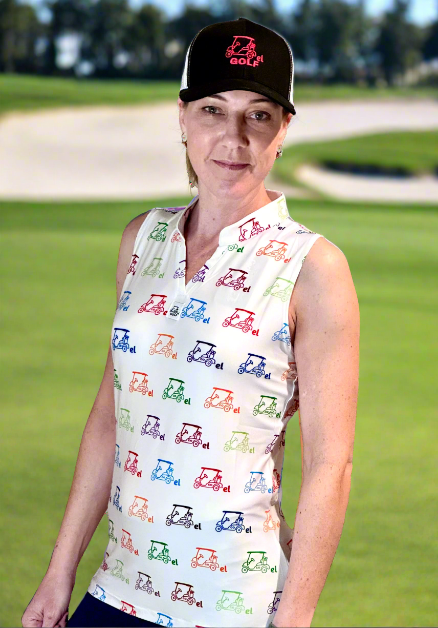 Colorful Racerback Polo