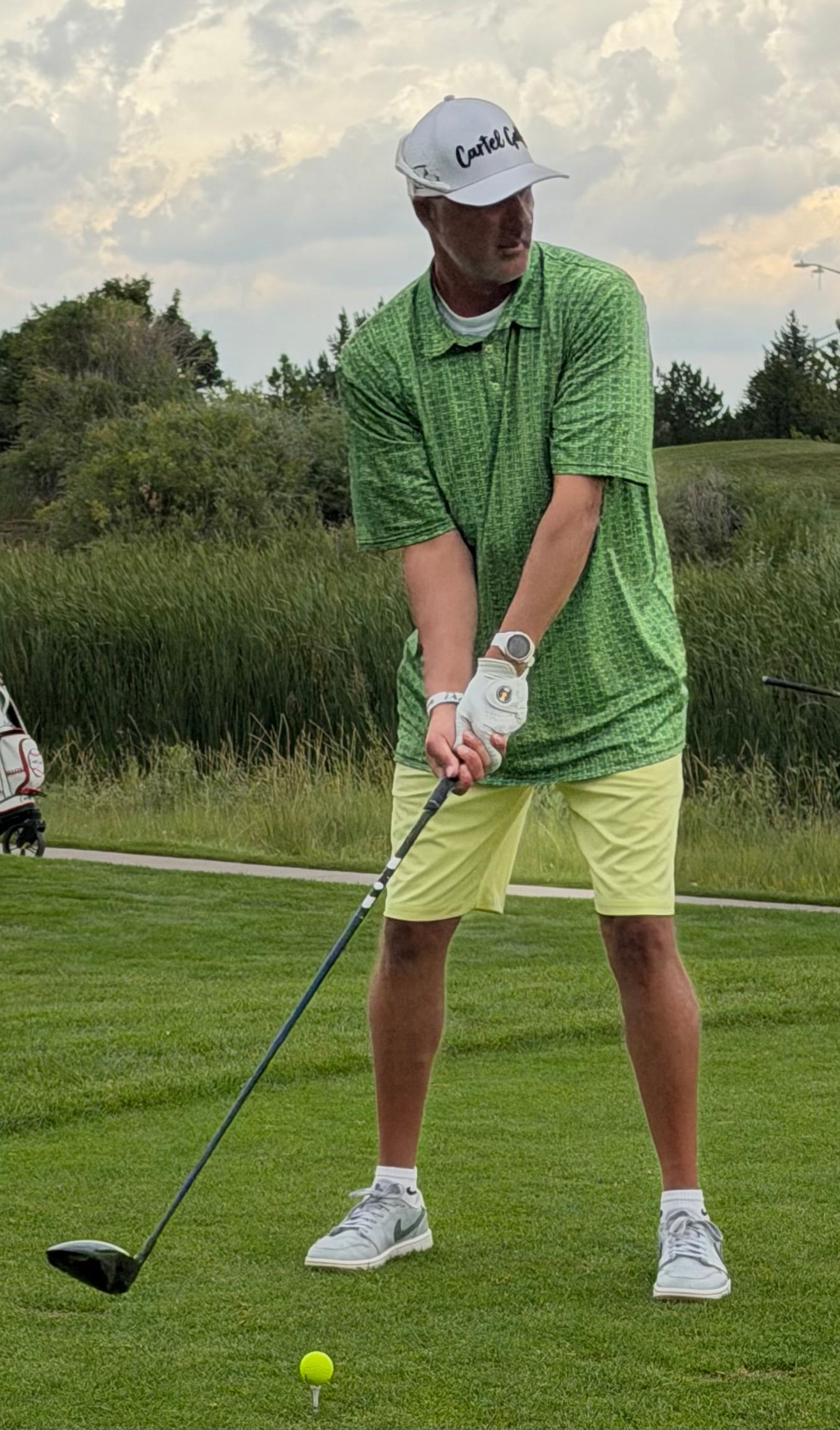 Green w/Yellow Carts Polo