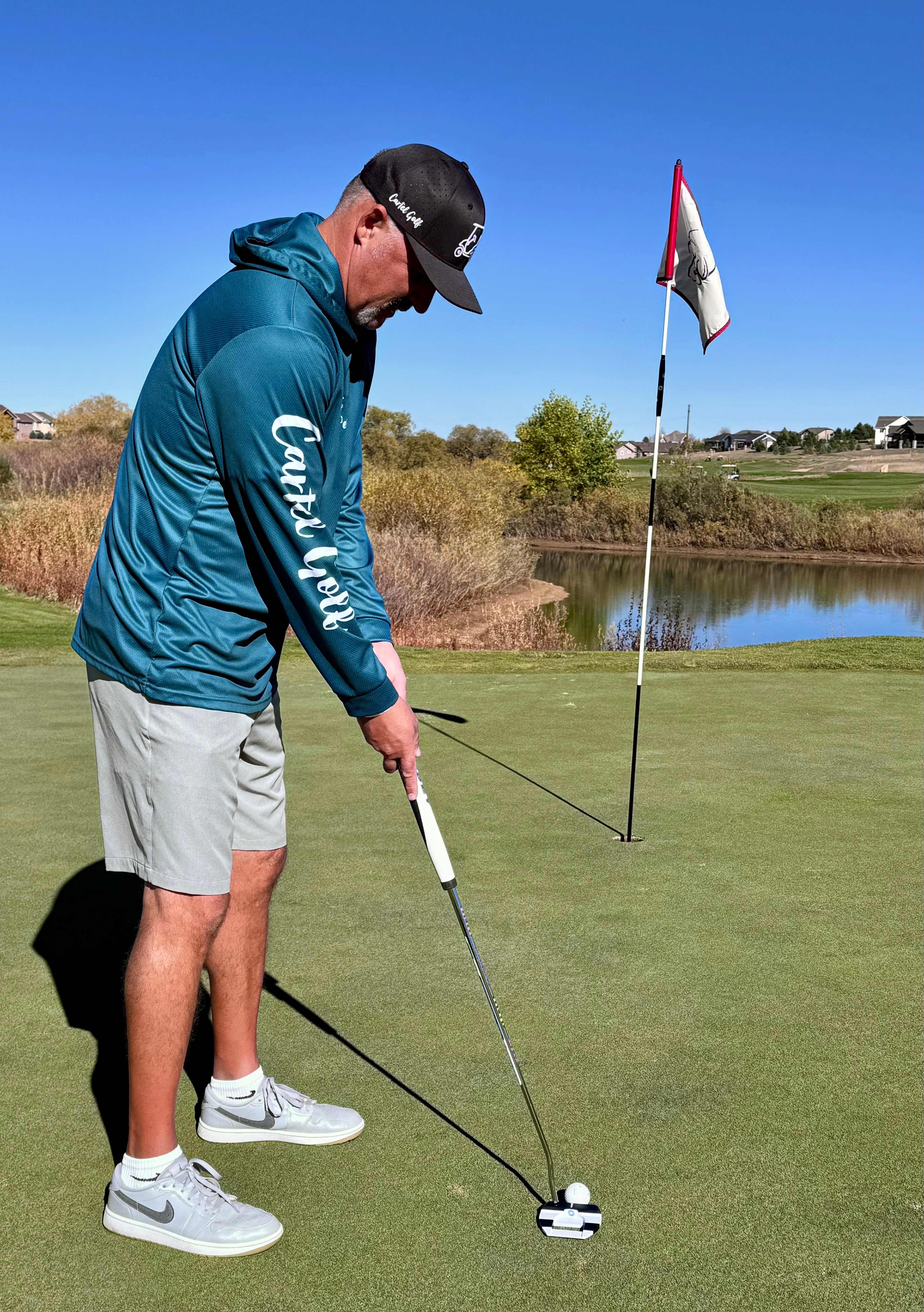 Lightweight Long Sleeve Hooded Shirt "Teal"