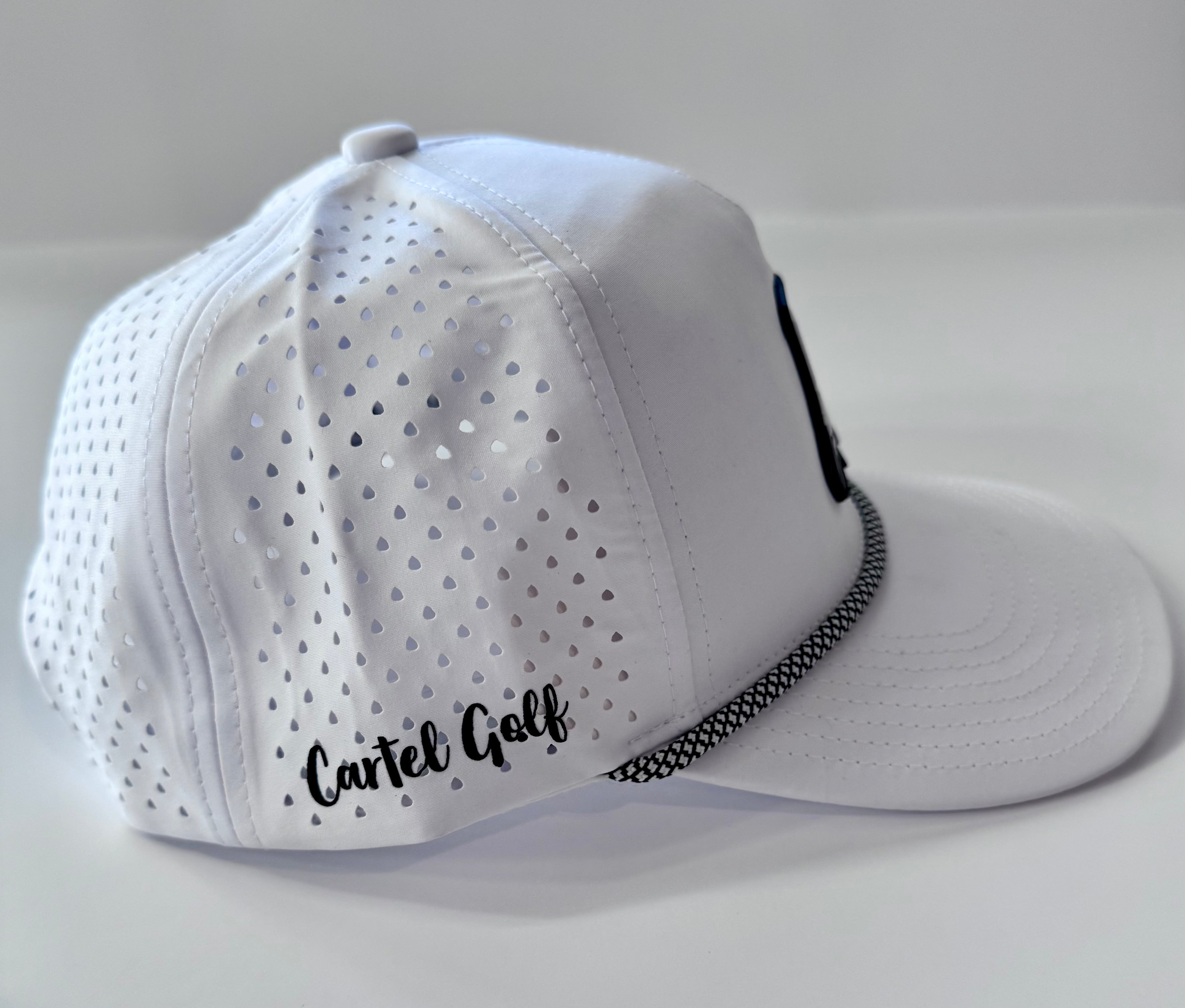 White Rope Hat w/Rubber Cart