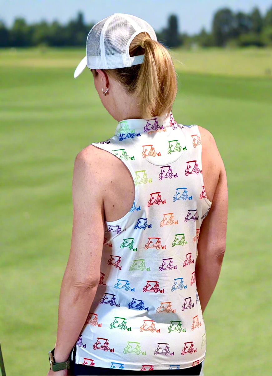 Colorful Racerback Polo