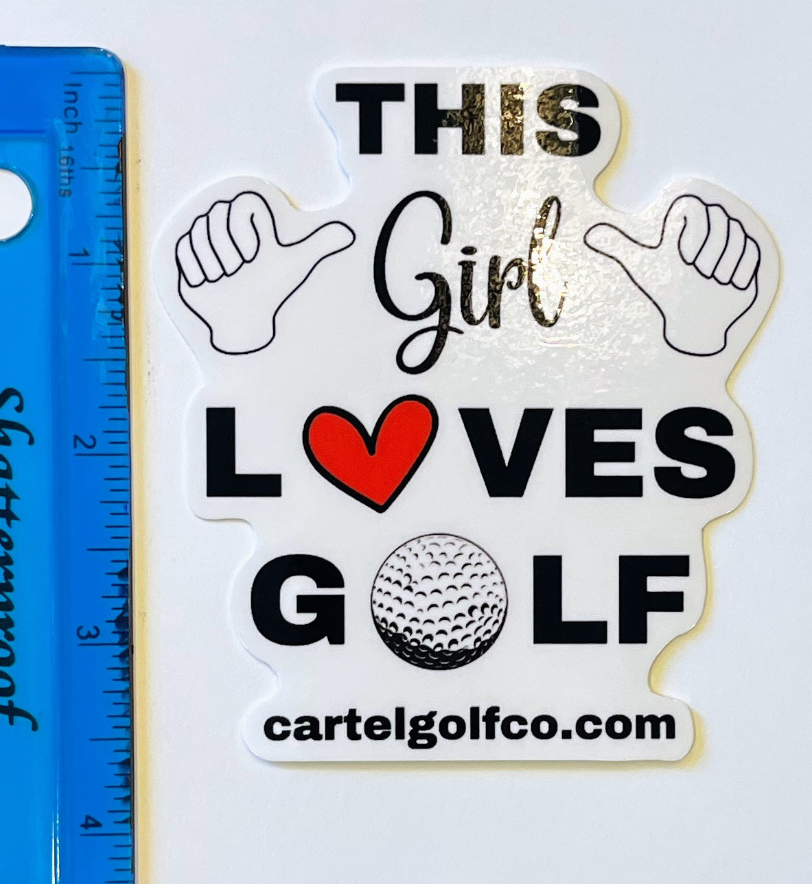 "This Girl Loves Golf" Sticker