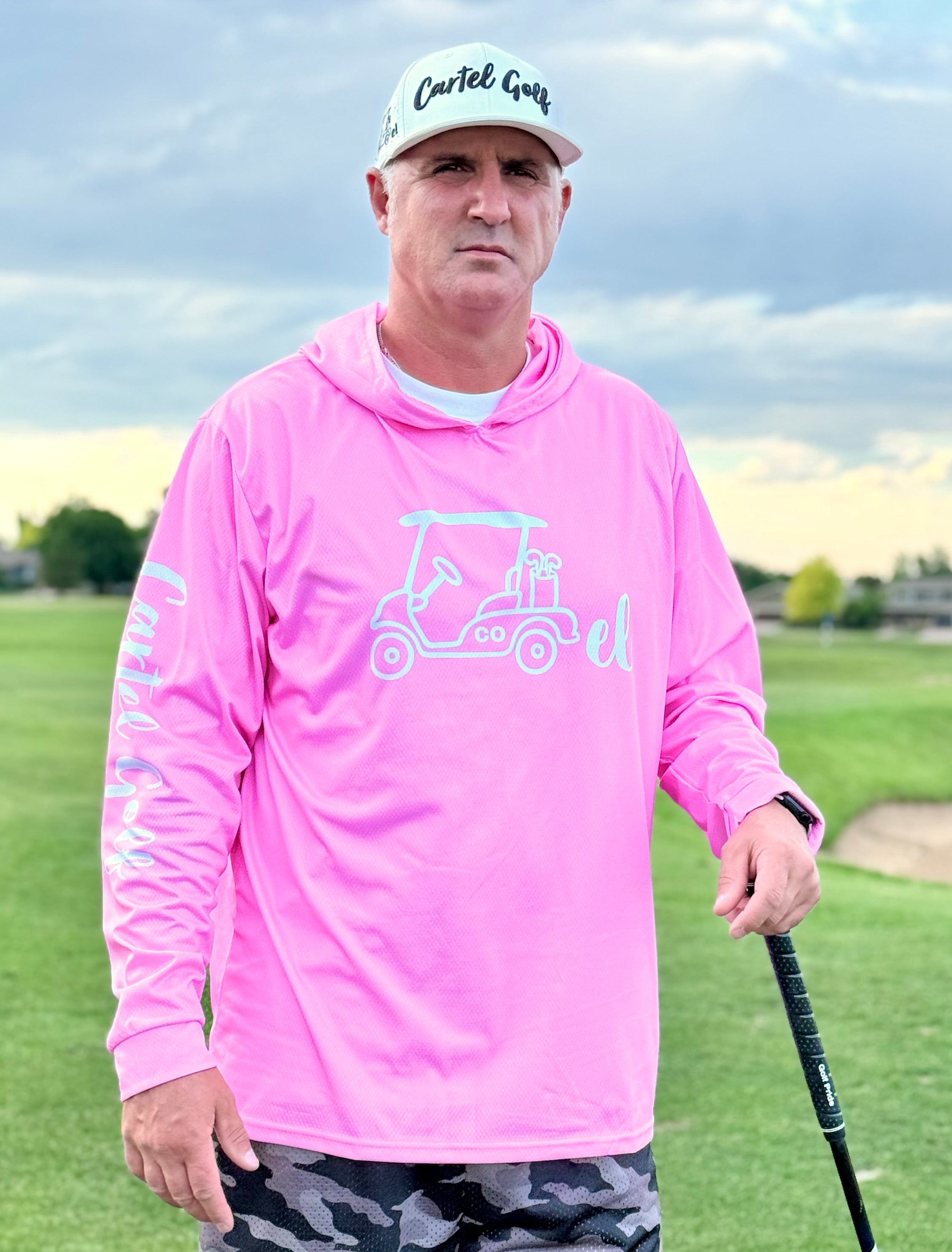 Lightweight Long Sleeve Hooded Shirt "Pink"