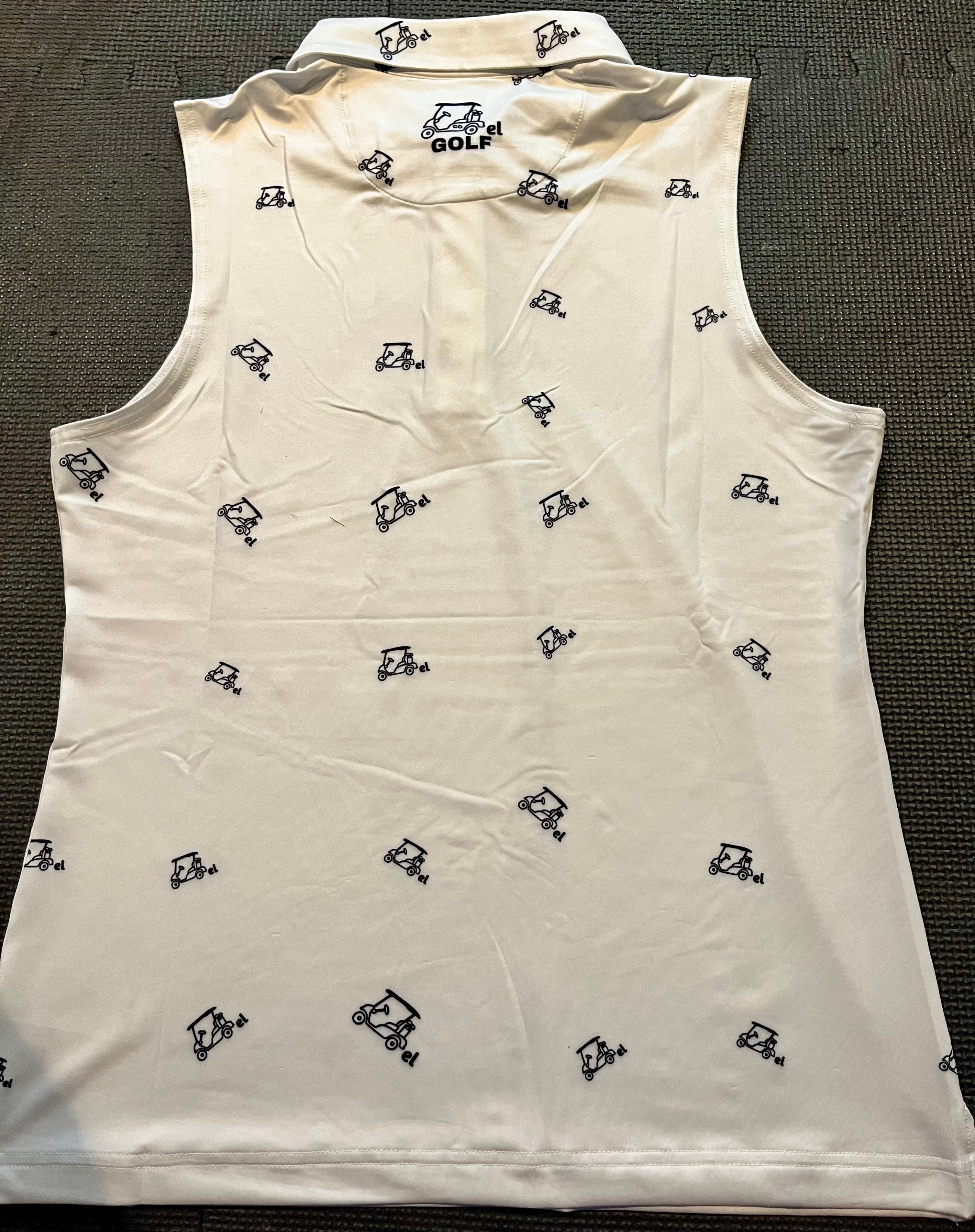 Signature White Sleeveless Polo