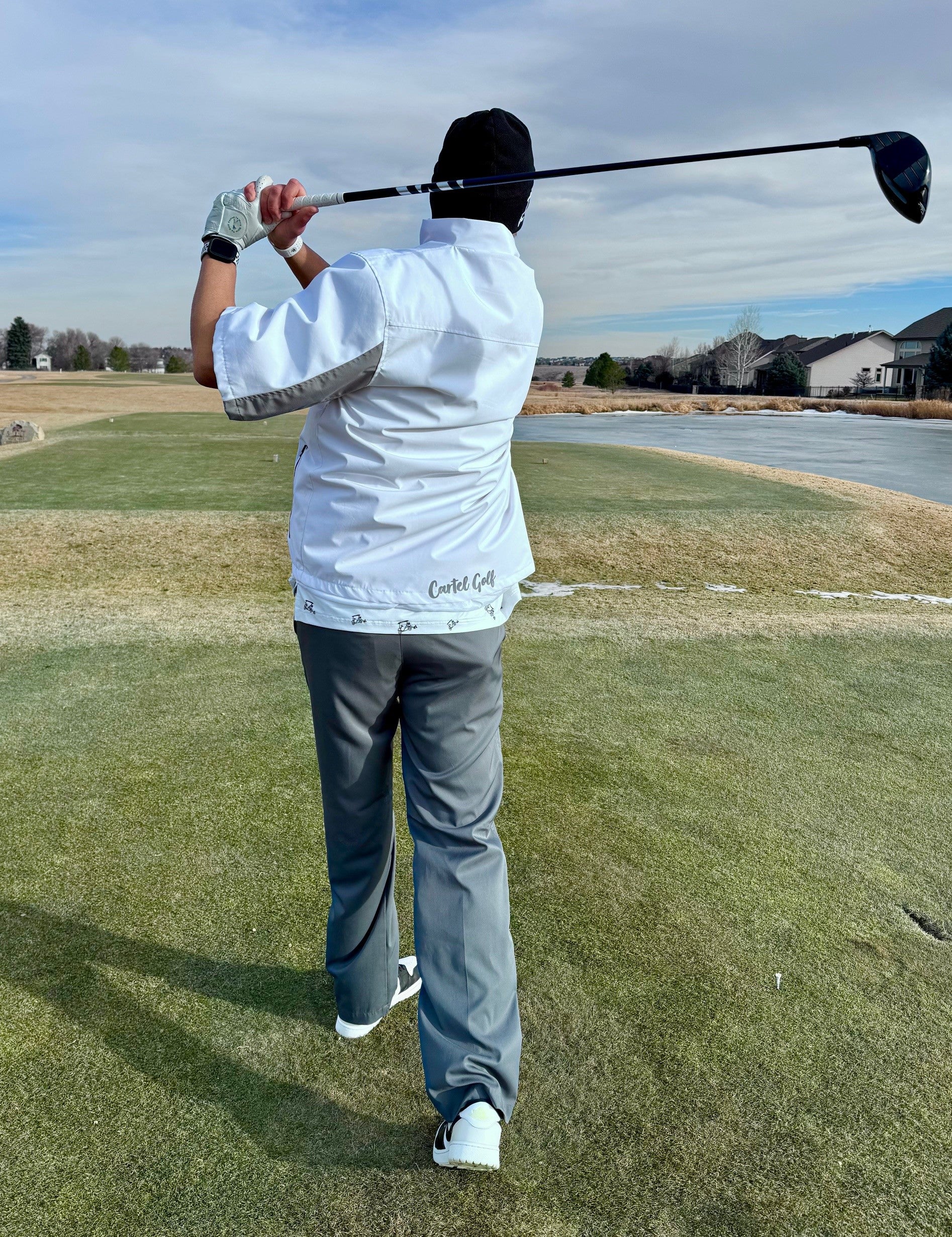 White 1/4" Zip SS Rain/Wind Jacket Unisex