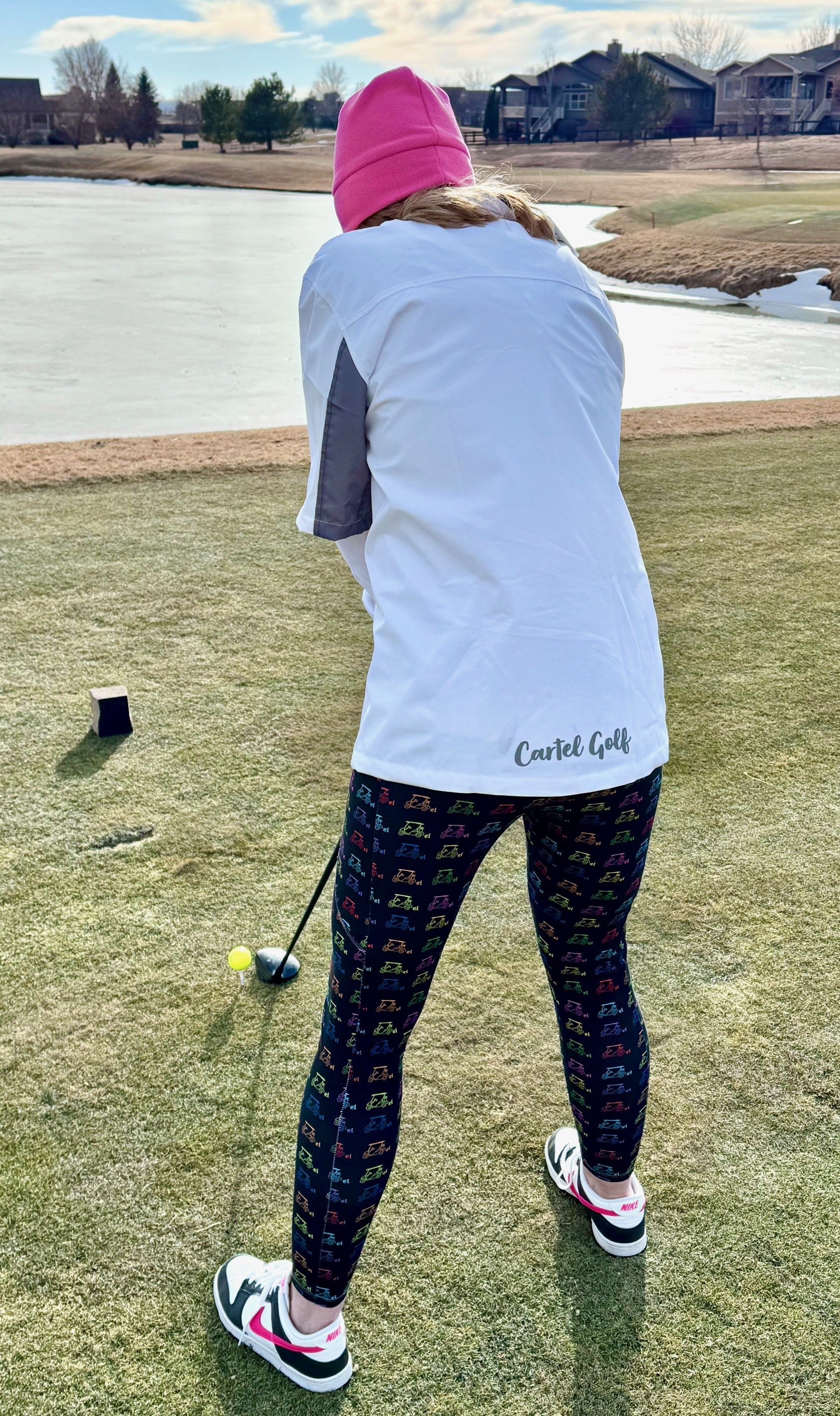 Black Leggings with pockets "Colorful"