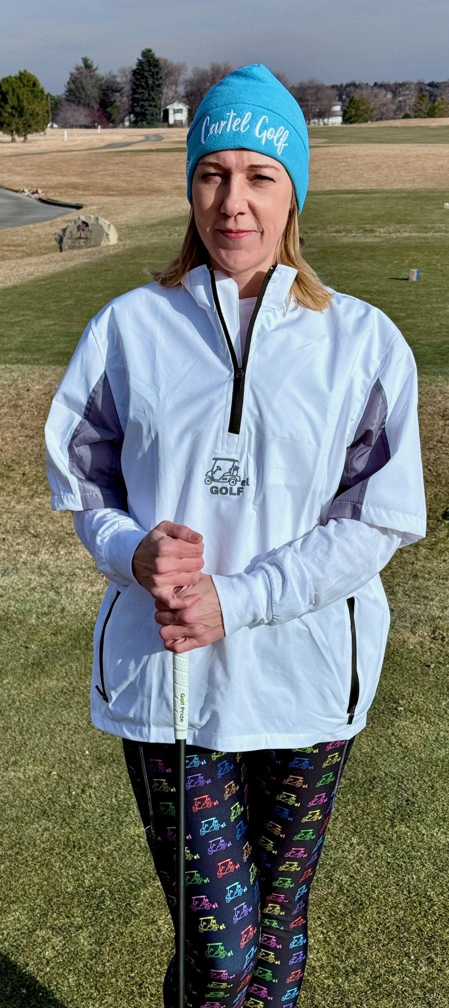 Light Blue Fleece Beanie "Cartel Golf"